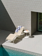 HAY Palissade Cord Chaise Longue Cream White