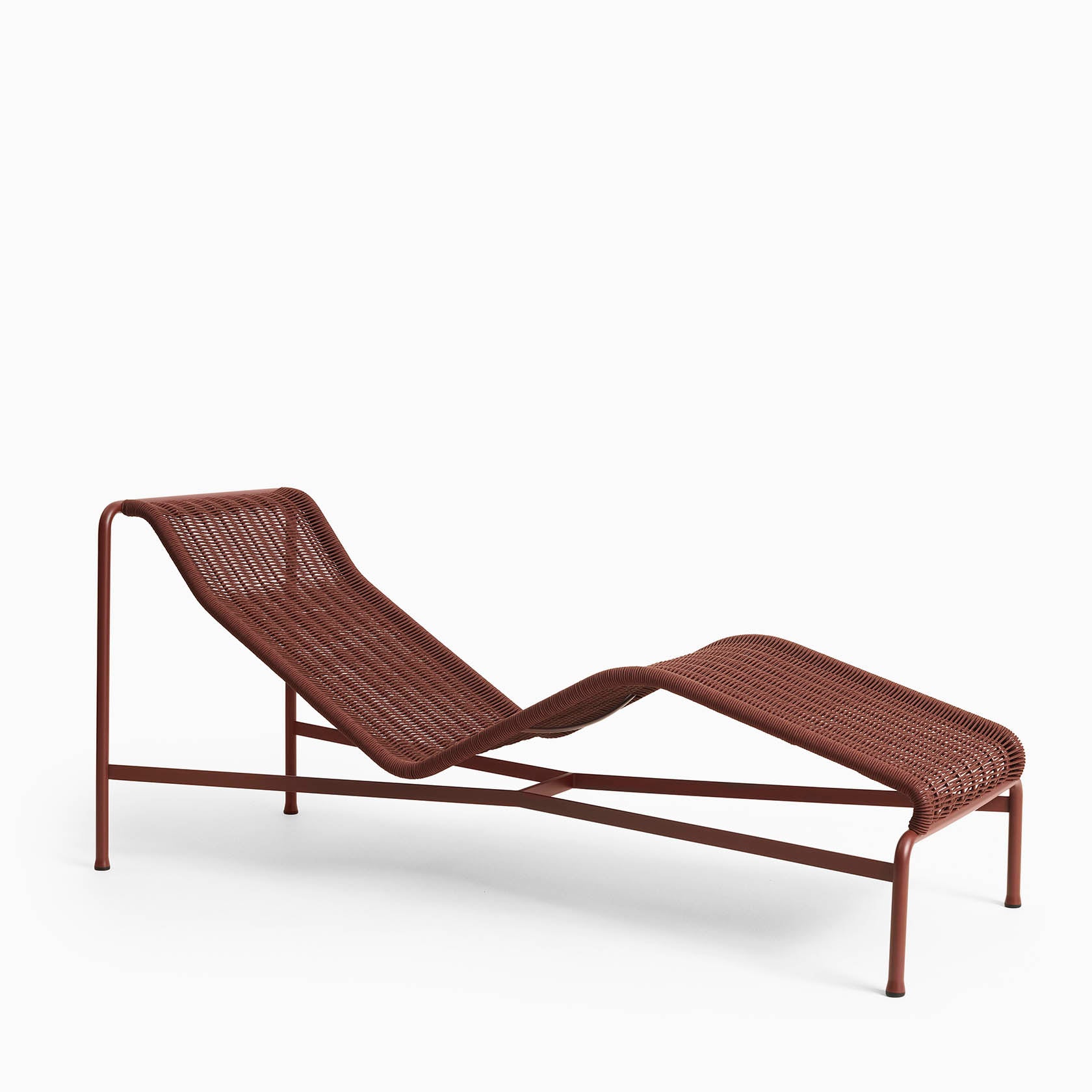 HAY Palissade Cord Chaise Longue Iron Red