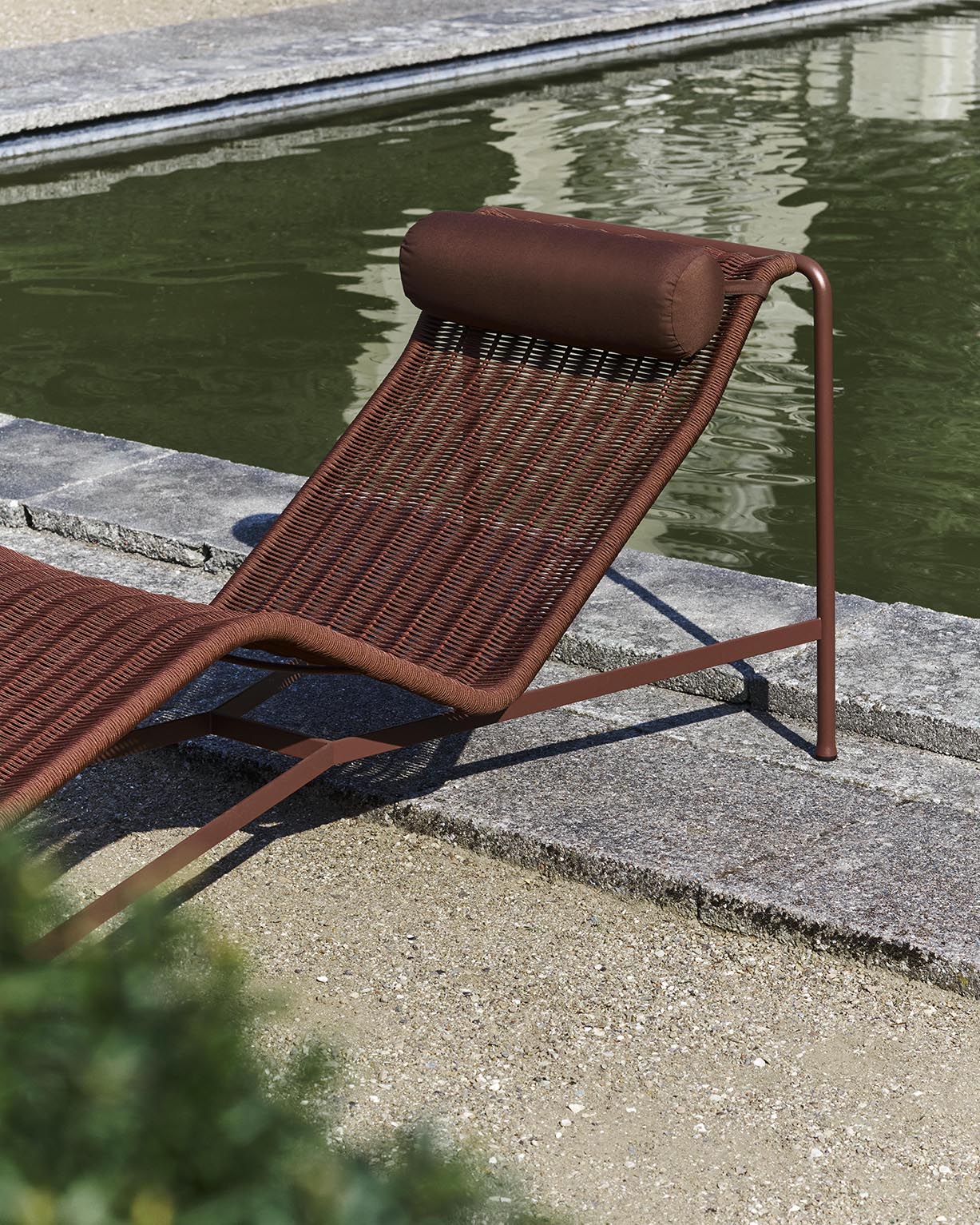 HAY Palissade Cord Chaise Longue Iron Red