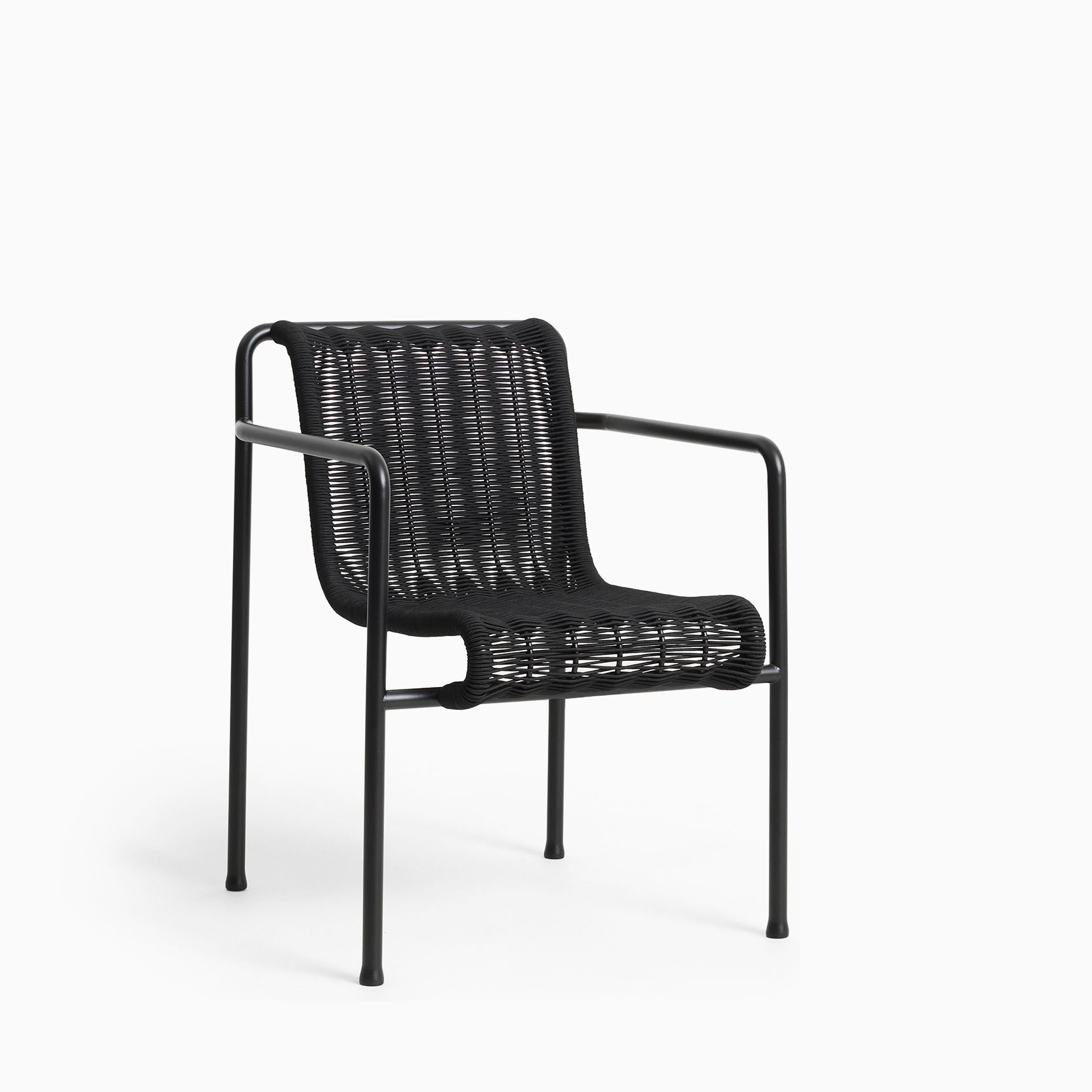 HAY Palissade Cord Dining Armchair Anthracite