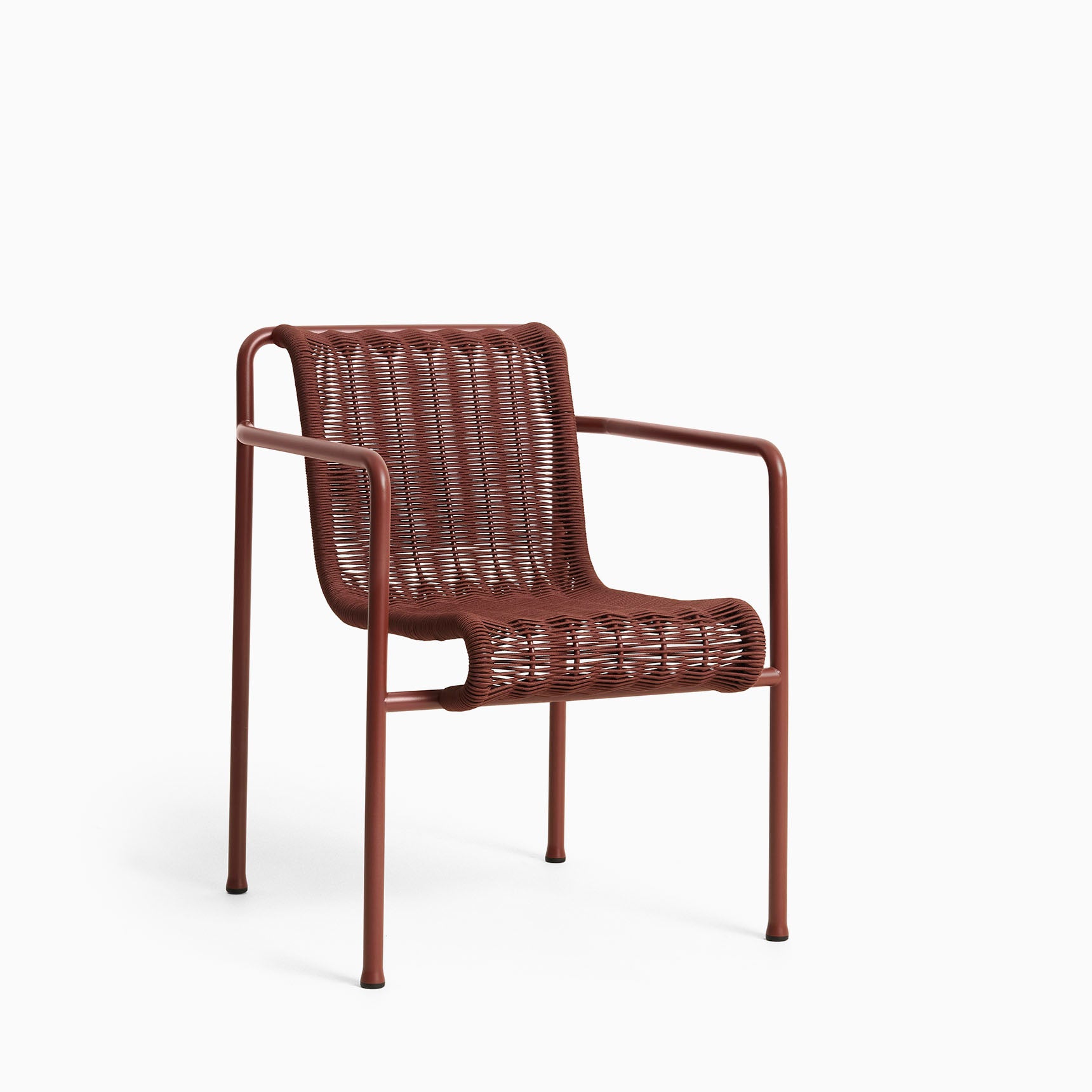 HAY Palissade Cord Dining Armchair Iron Red