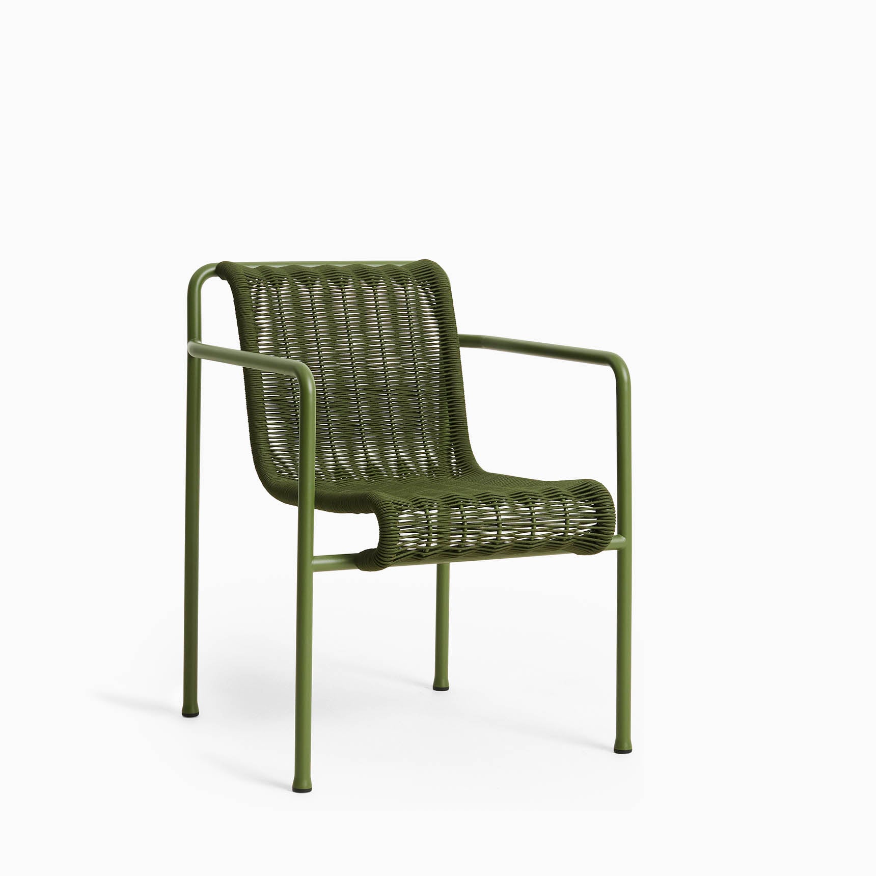 HAY Palissade Cord Dining Armchair Olive