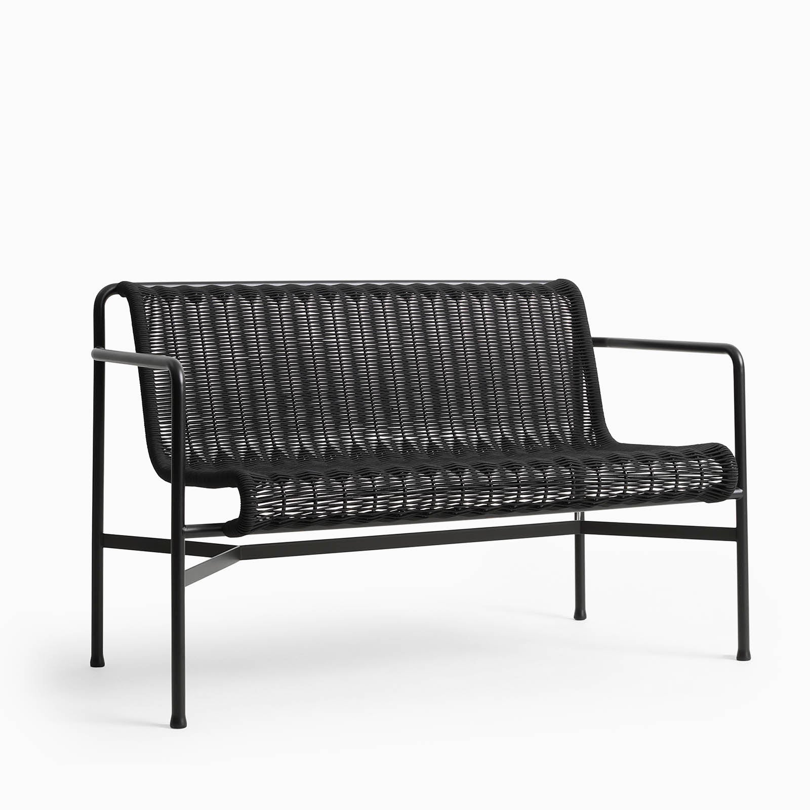 HAY Palissade Cord Dining Bench Anthracite