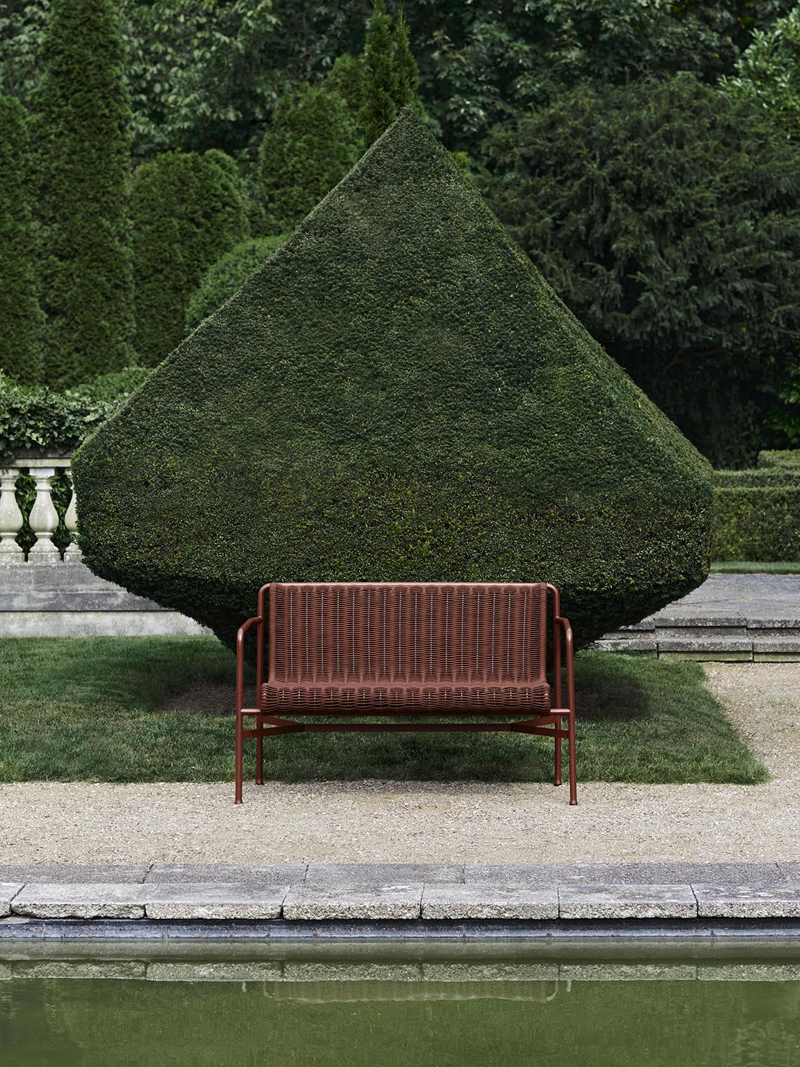 HAY Palissade Cord Dining Bench Iron Red