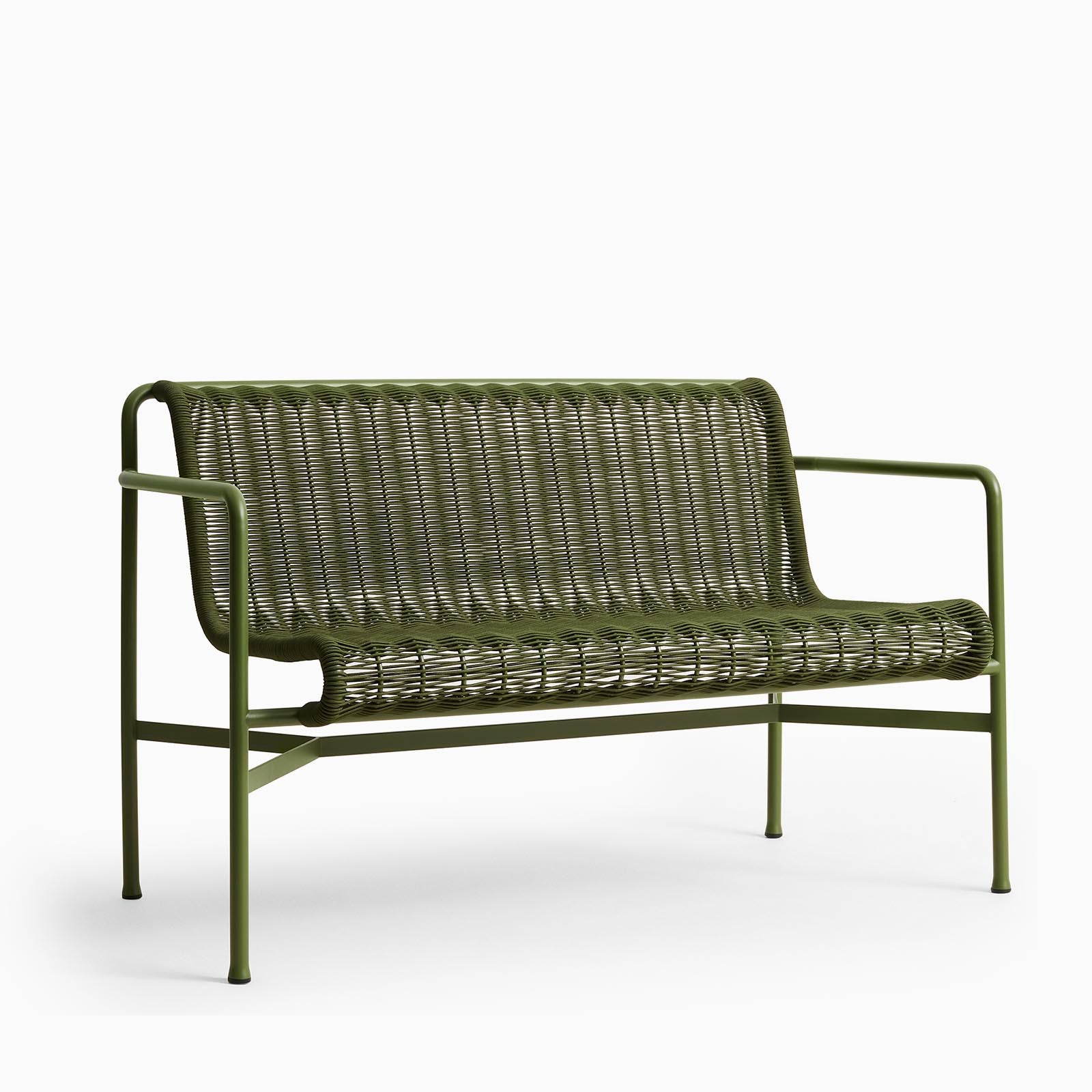 HAY Palissade Cord Dining Bench Olive