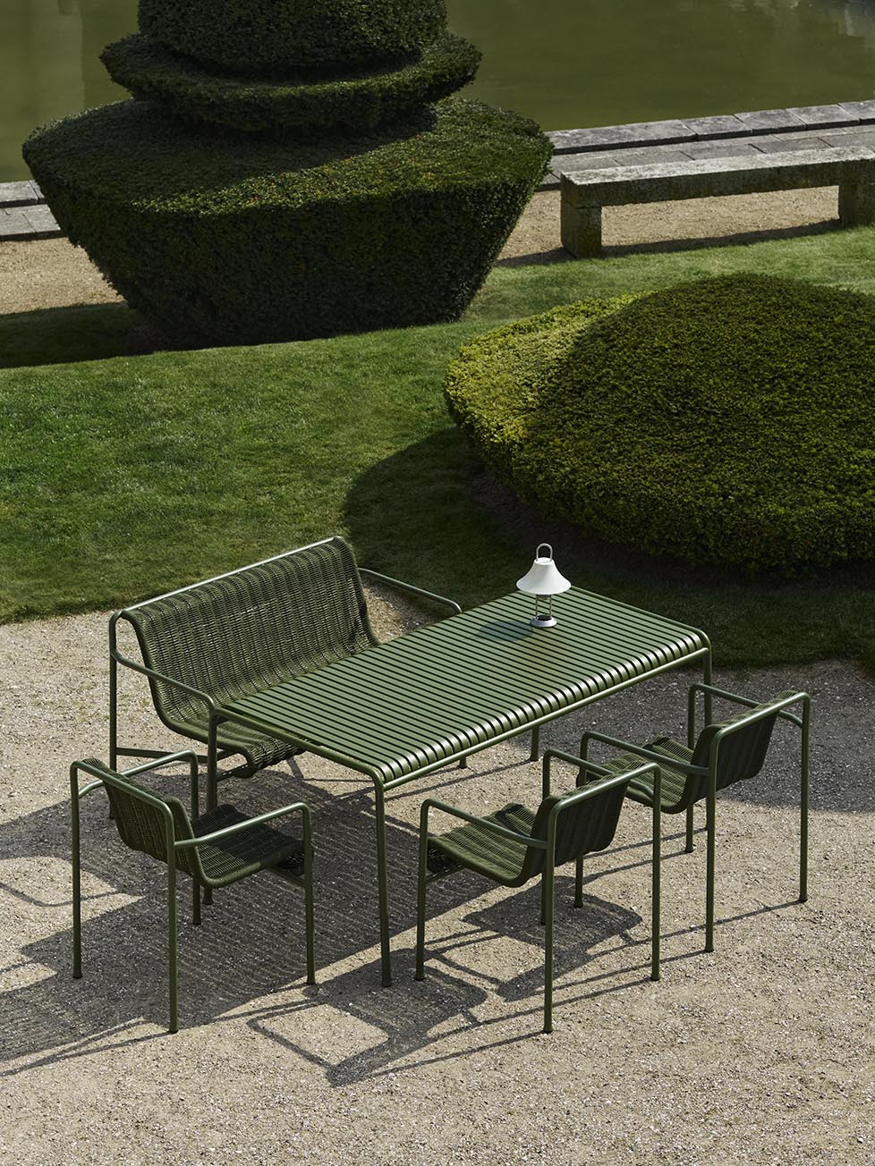 HAY Palissade Cord Dining Bench Olive