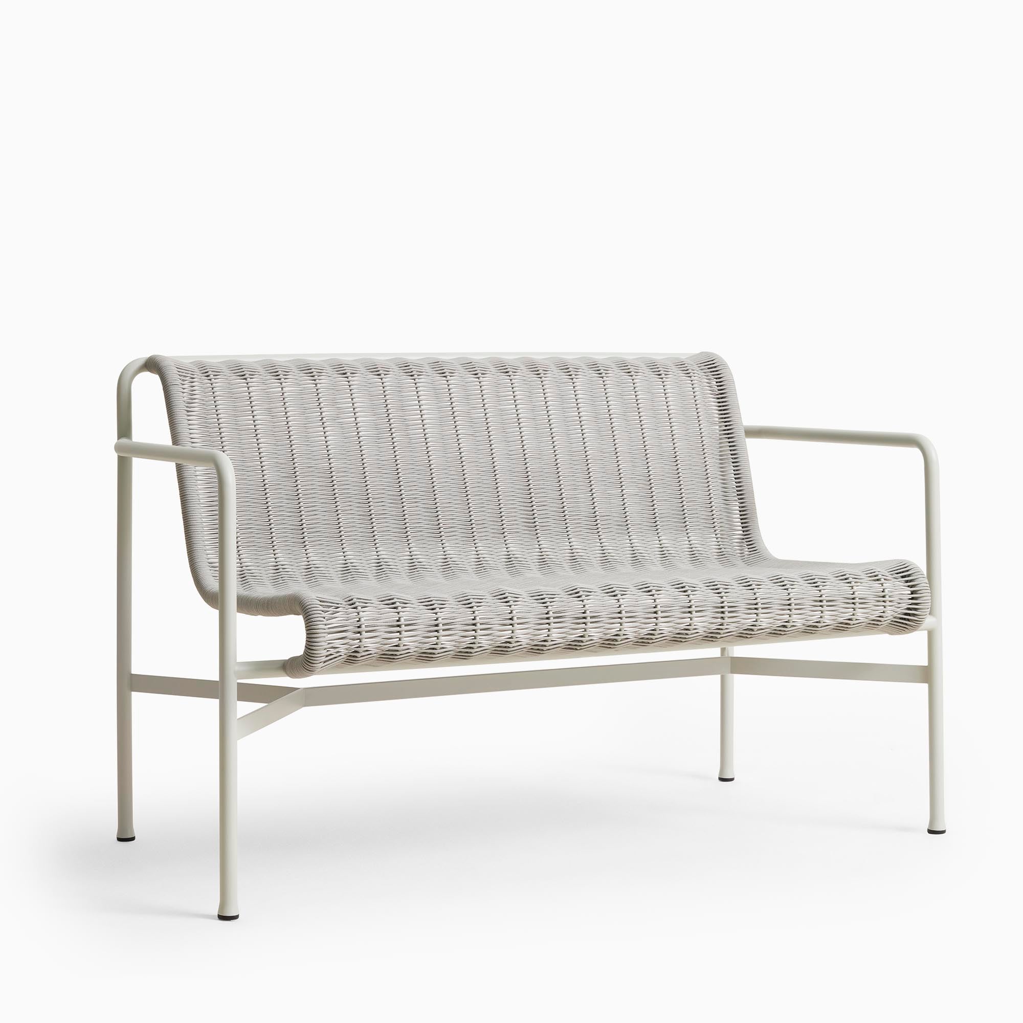 HAY Palissade Cord Dining Bench Sky Grey