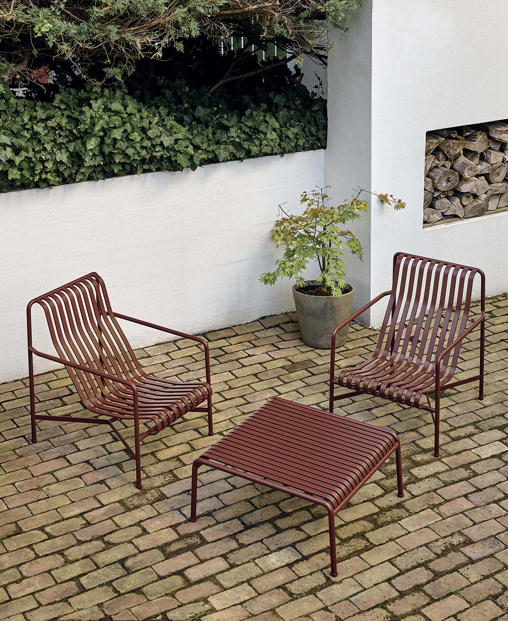HAY Palissade Low Table Iron Red