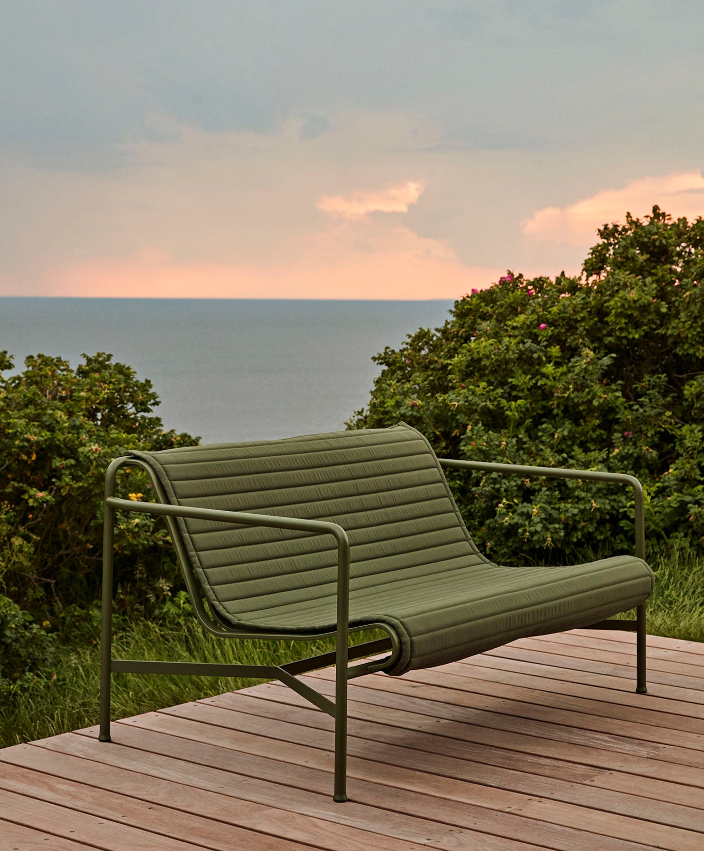 HAY Palissade Seat Cushion for Lounge Sofa - Quilted Olive