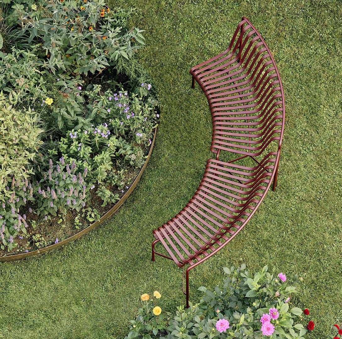 HAY Palissade Park Dining Bench In Iron Red