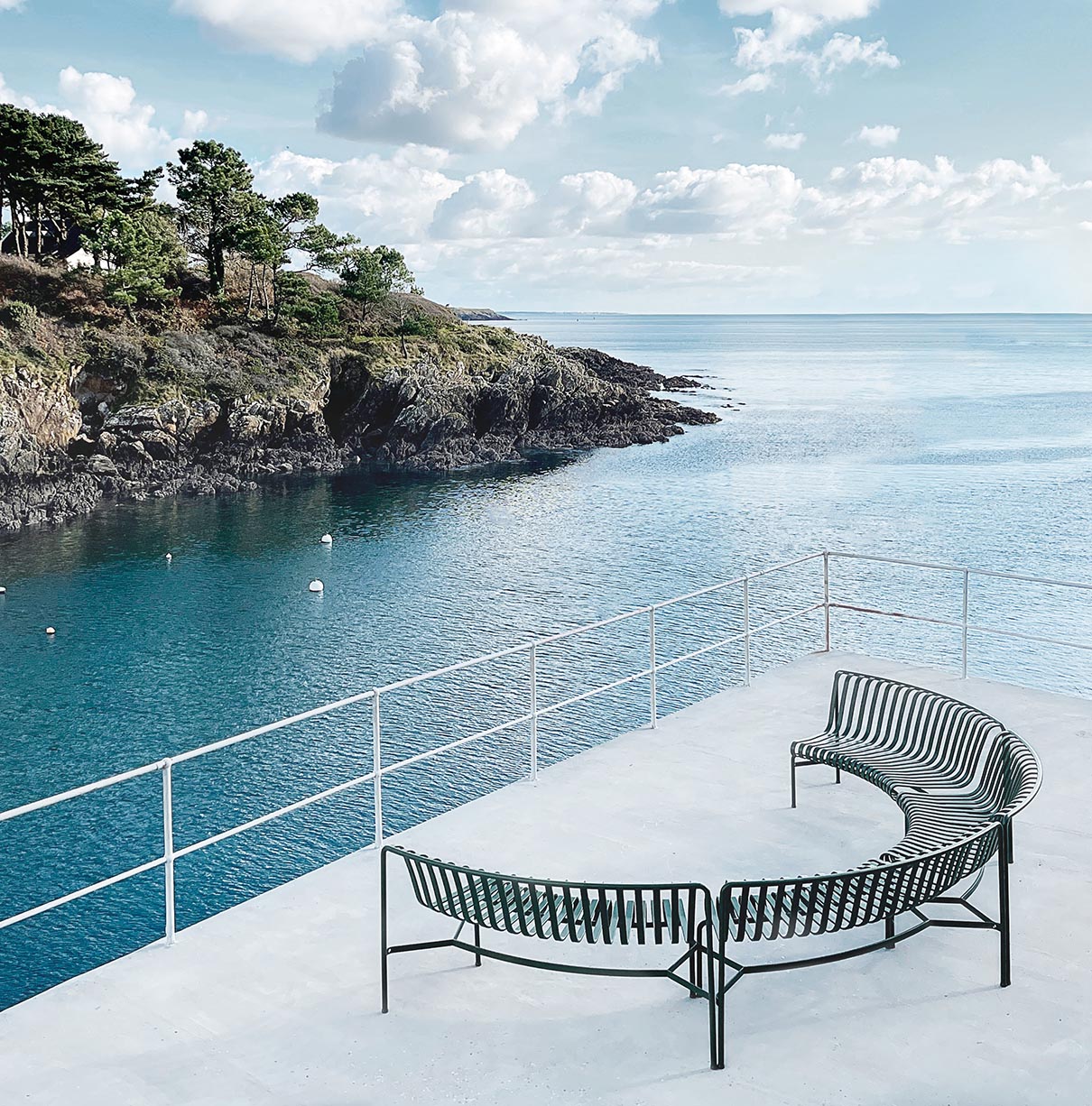 HAY Palissade Park Dining Bench In Anthracite