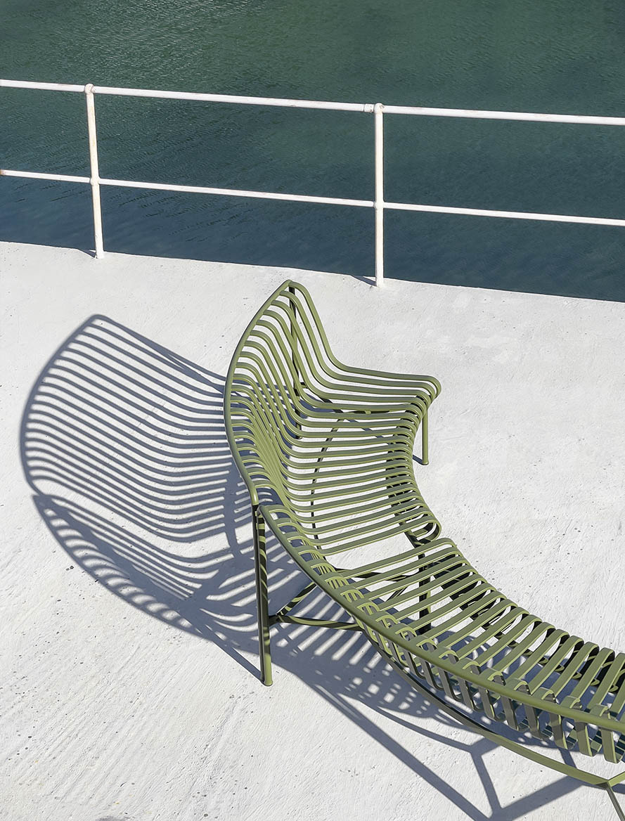 HAY Palissade Park Dining Bench In Olive