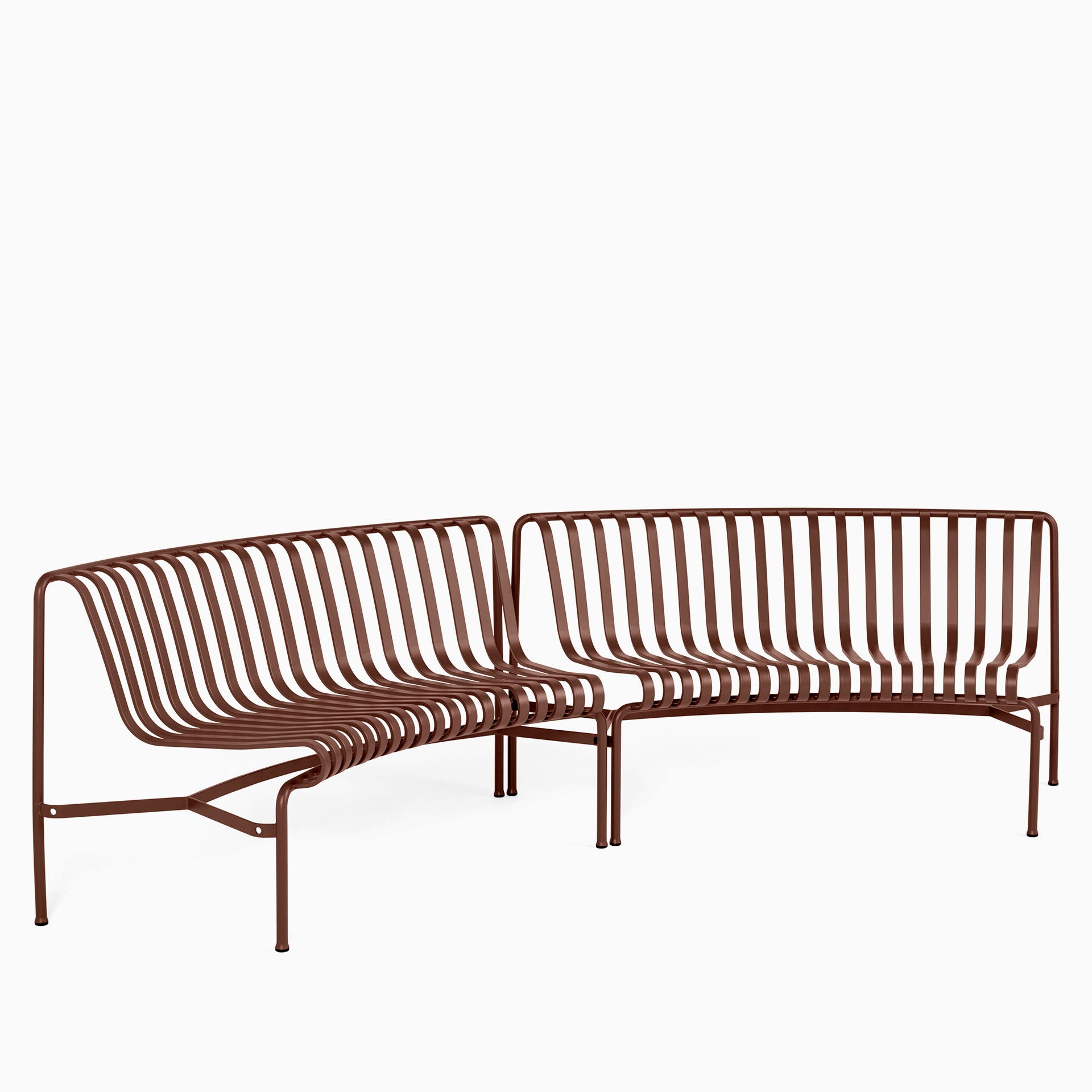 HAY Palissade Park Dining Bench In Iron Red