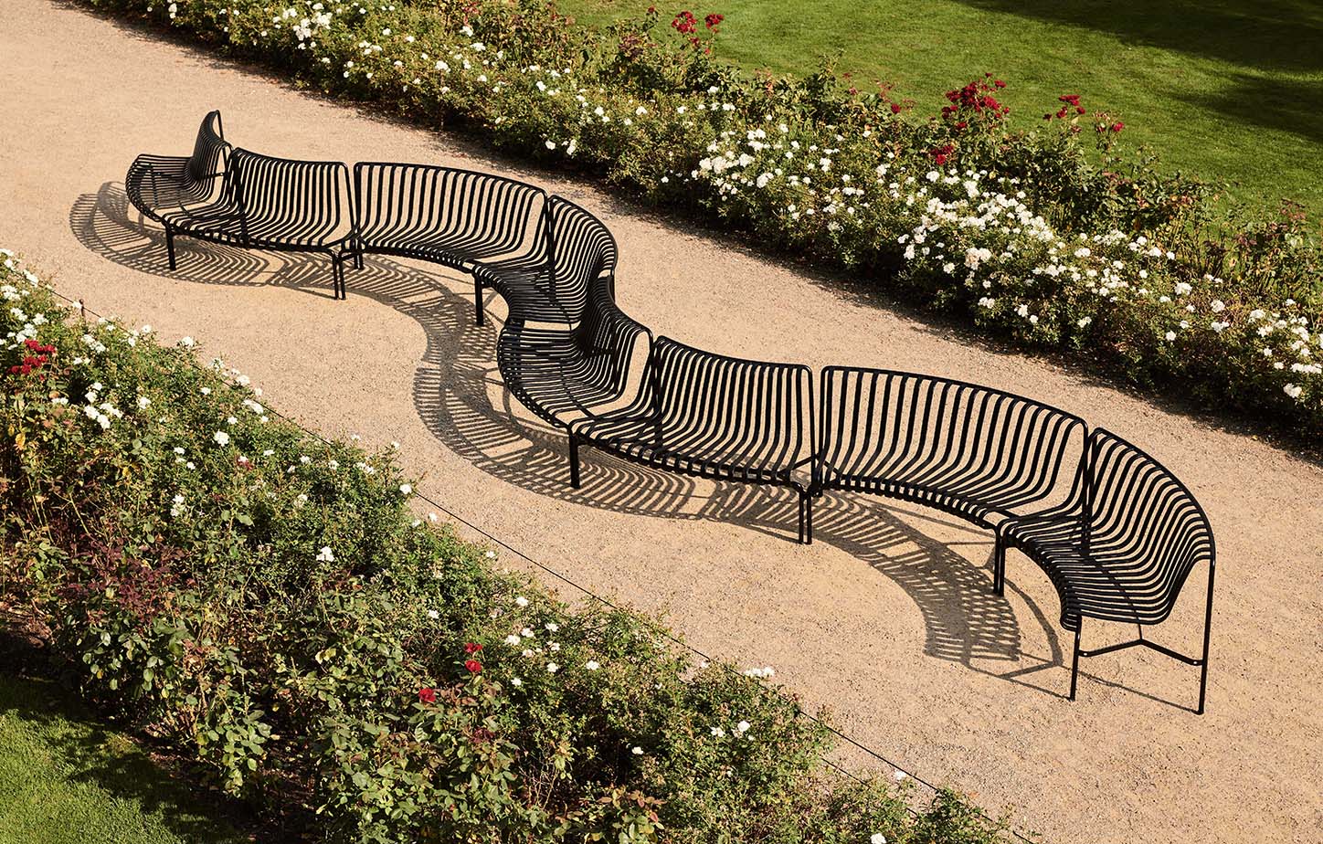 HAY Palissade Park Dining Bench  Anthracite