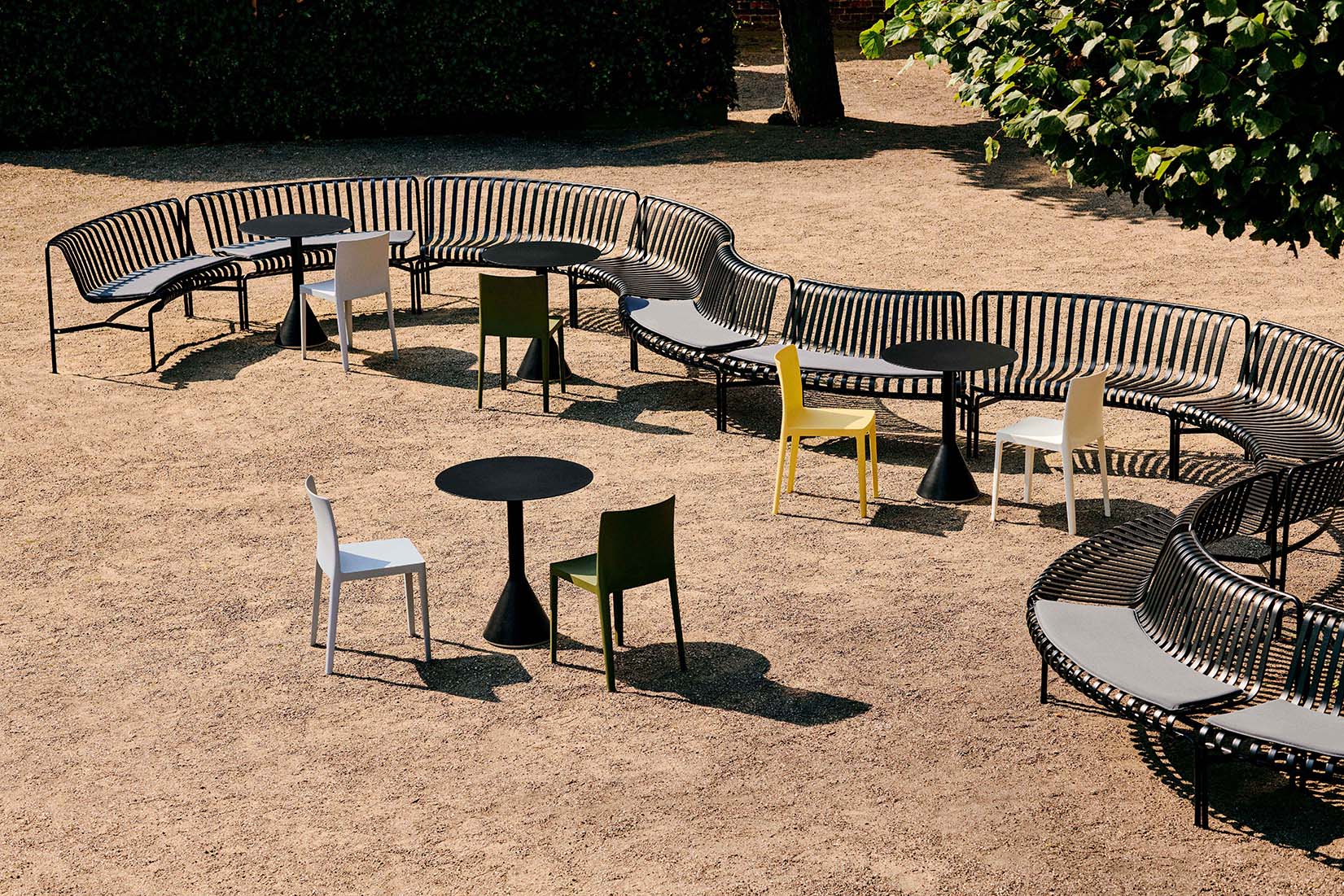 HAY Palissade Park Dining Bench Anthracite