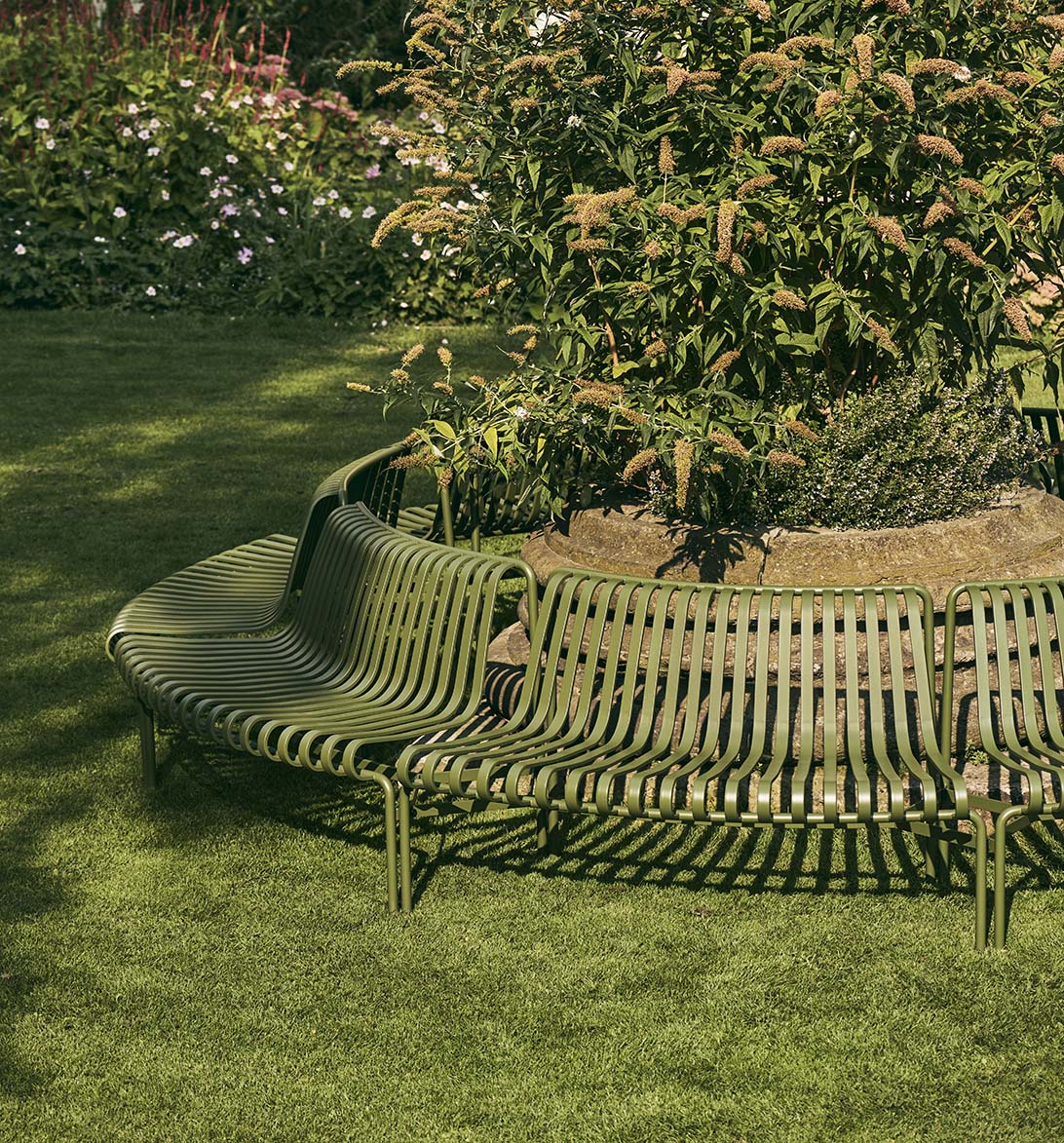 HAY Palissade Park Dining Bench Out Olive