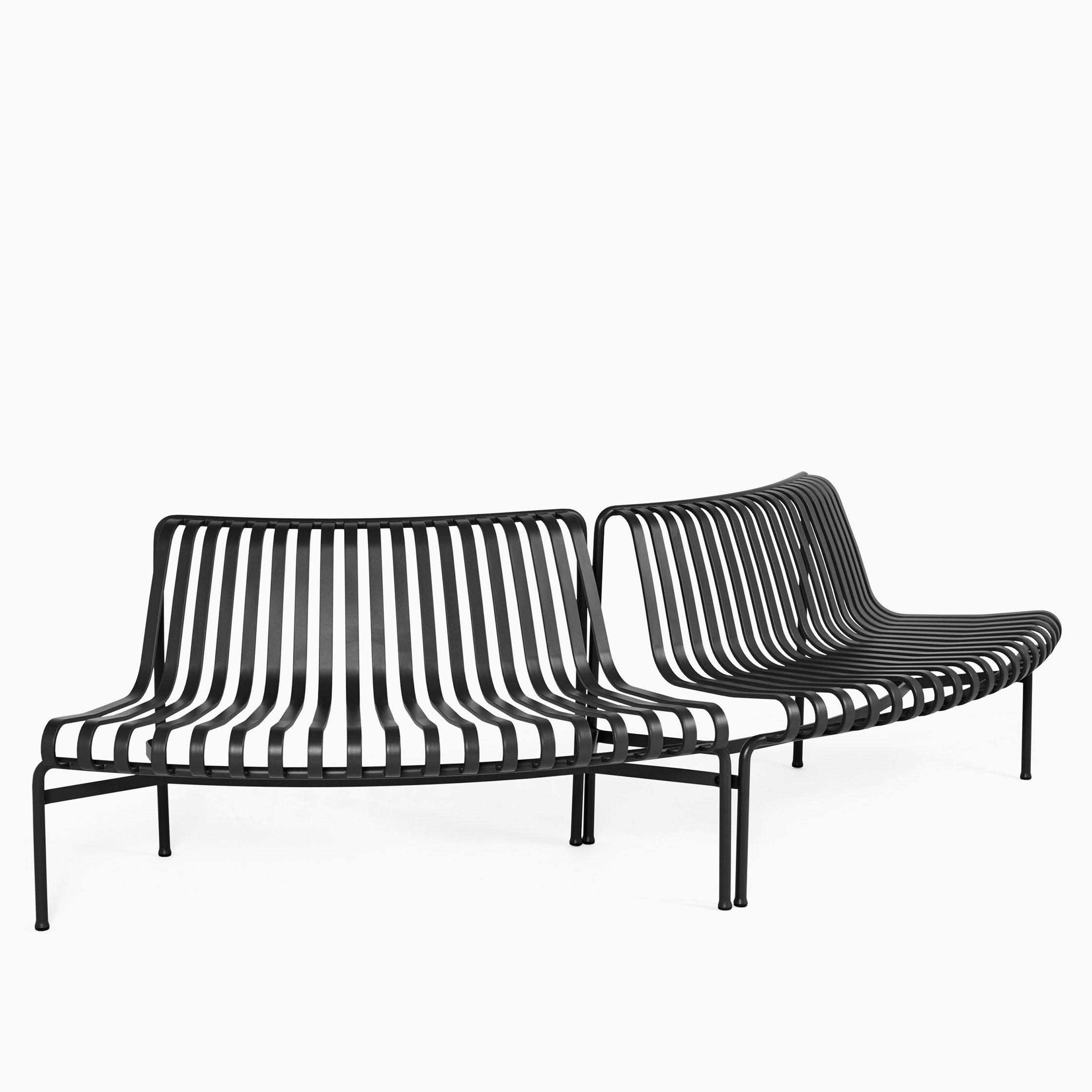 HAY Palissade Park Dining Bench Out Anthracite