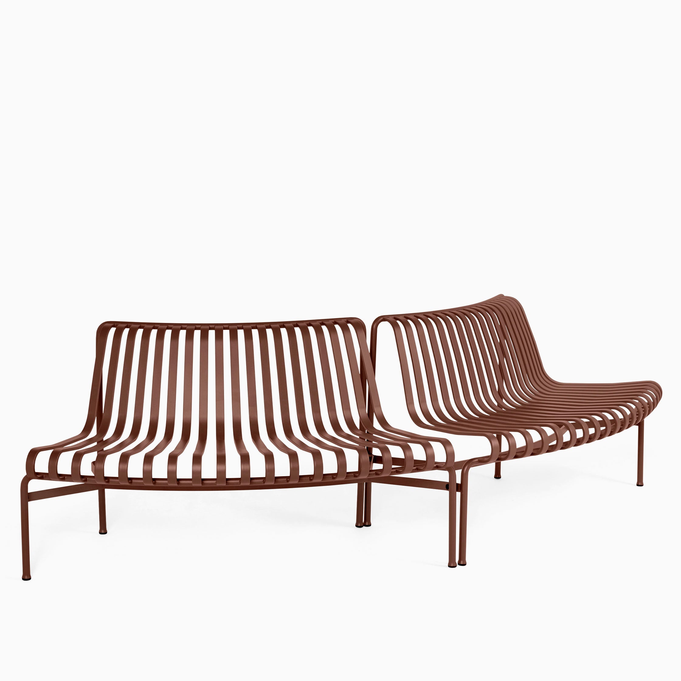 HAY Palissade Park Dining Bench Out Iron Red