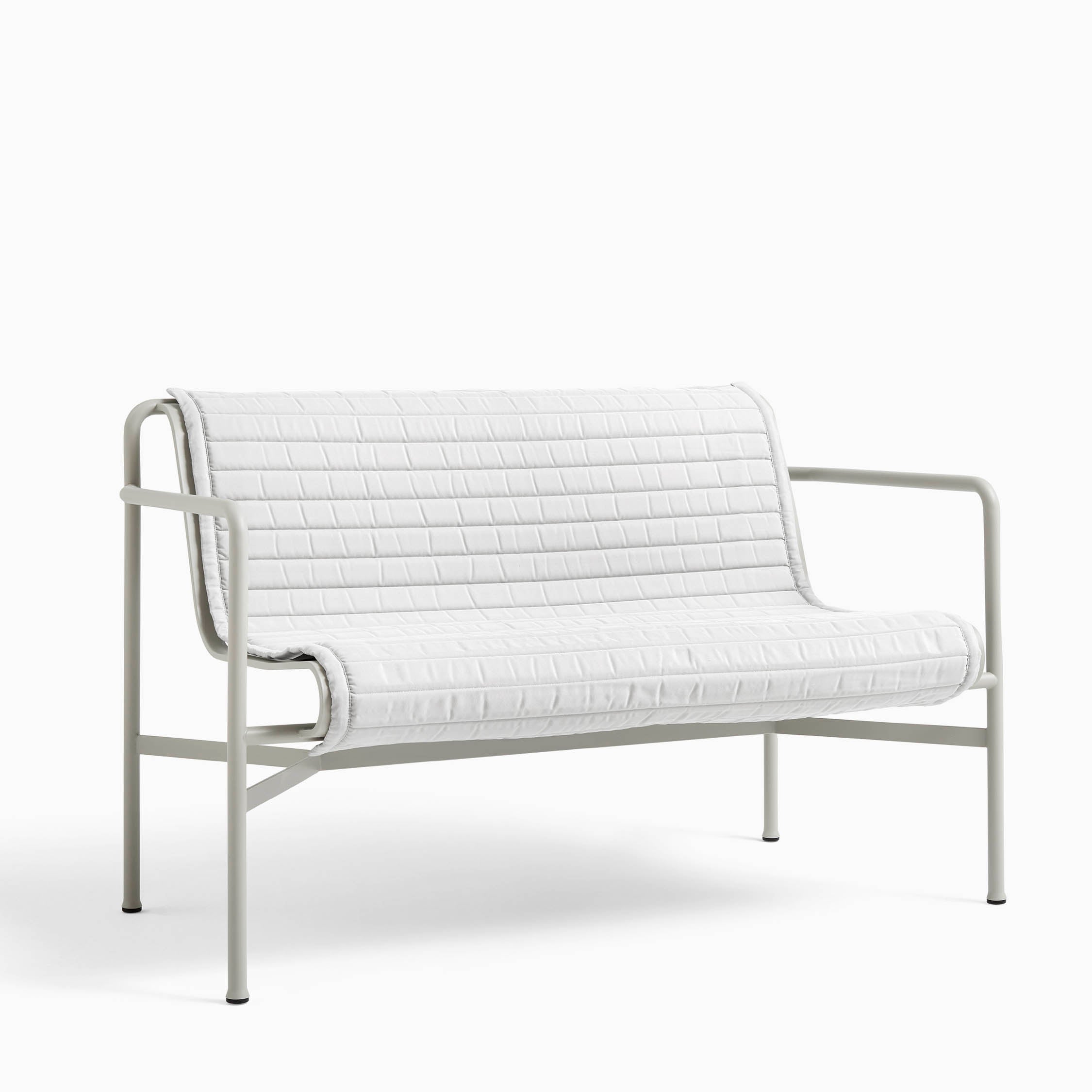 HAY Palissade Seat Cushion for Dining Bench - Quilted Sky Grey