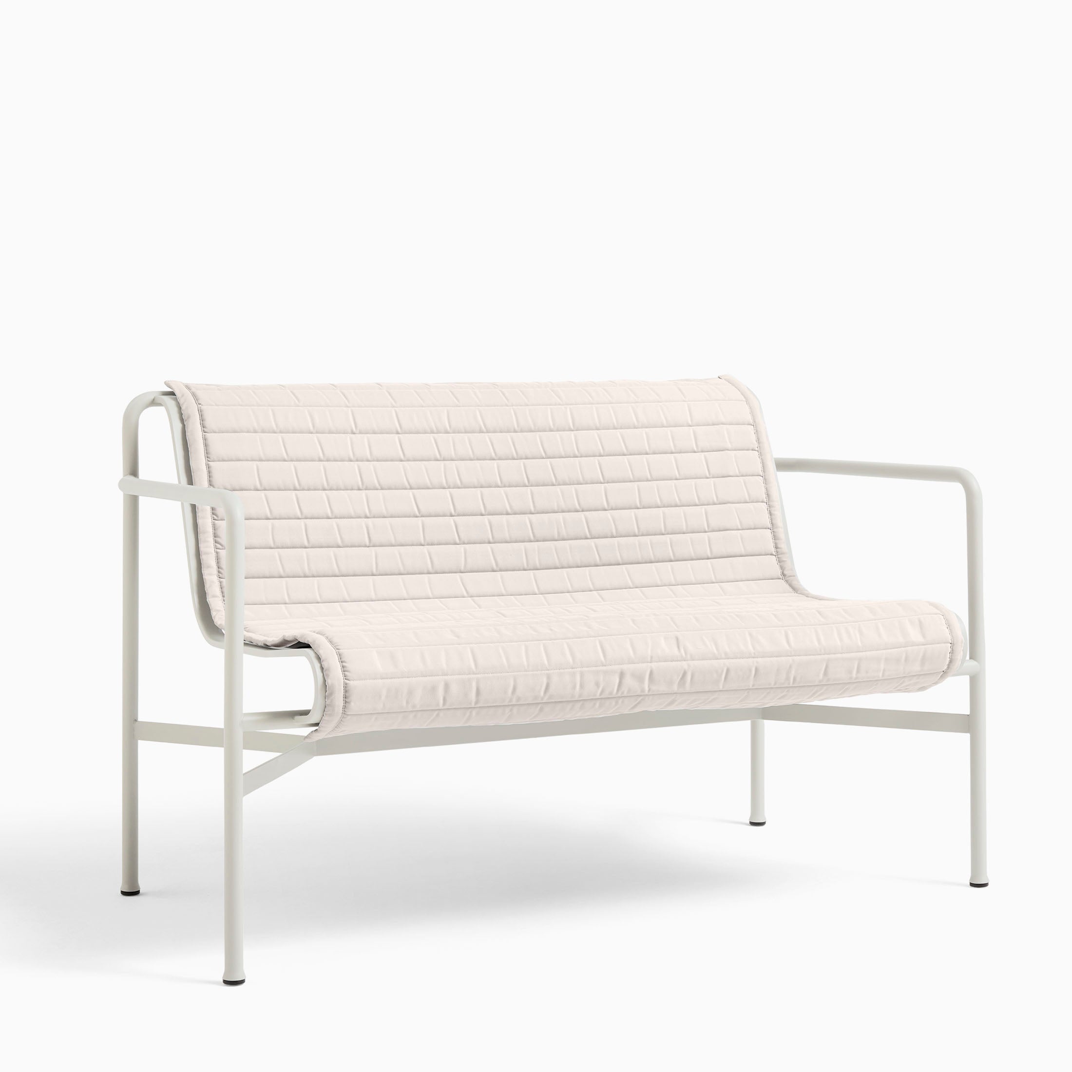 HAY Palissade Seat Cushion for Dining Bench - Quilted Cream White