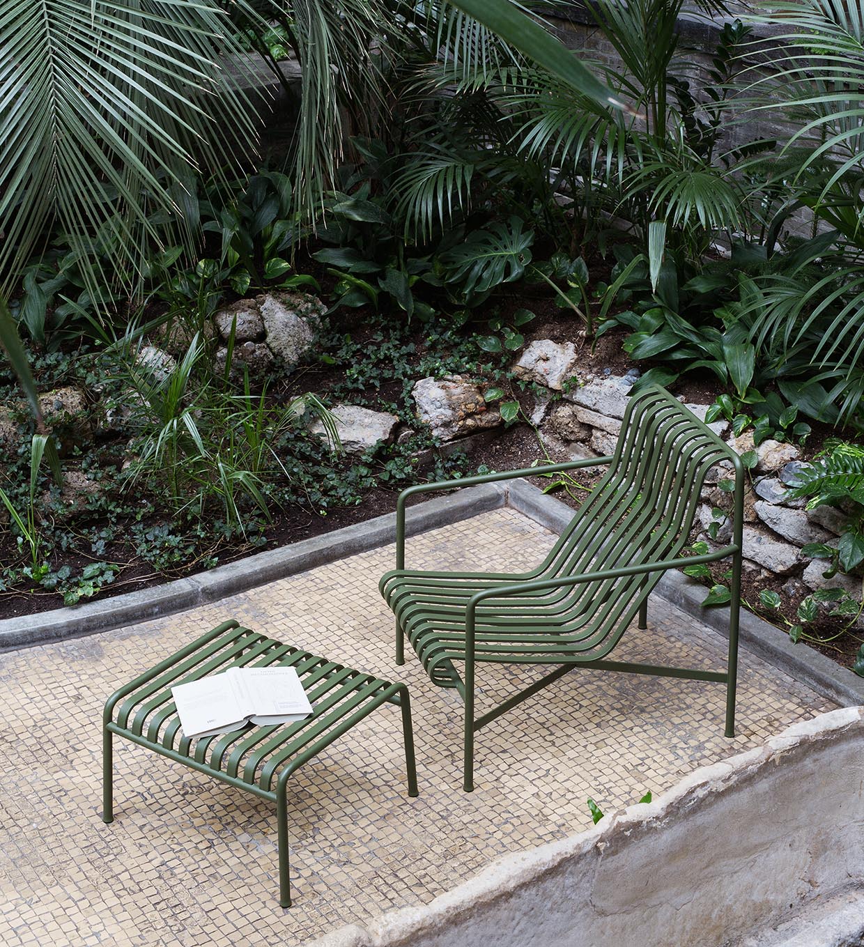 HAY Palissade Lounge Chair - High Olive