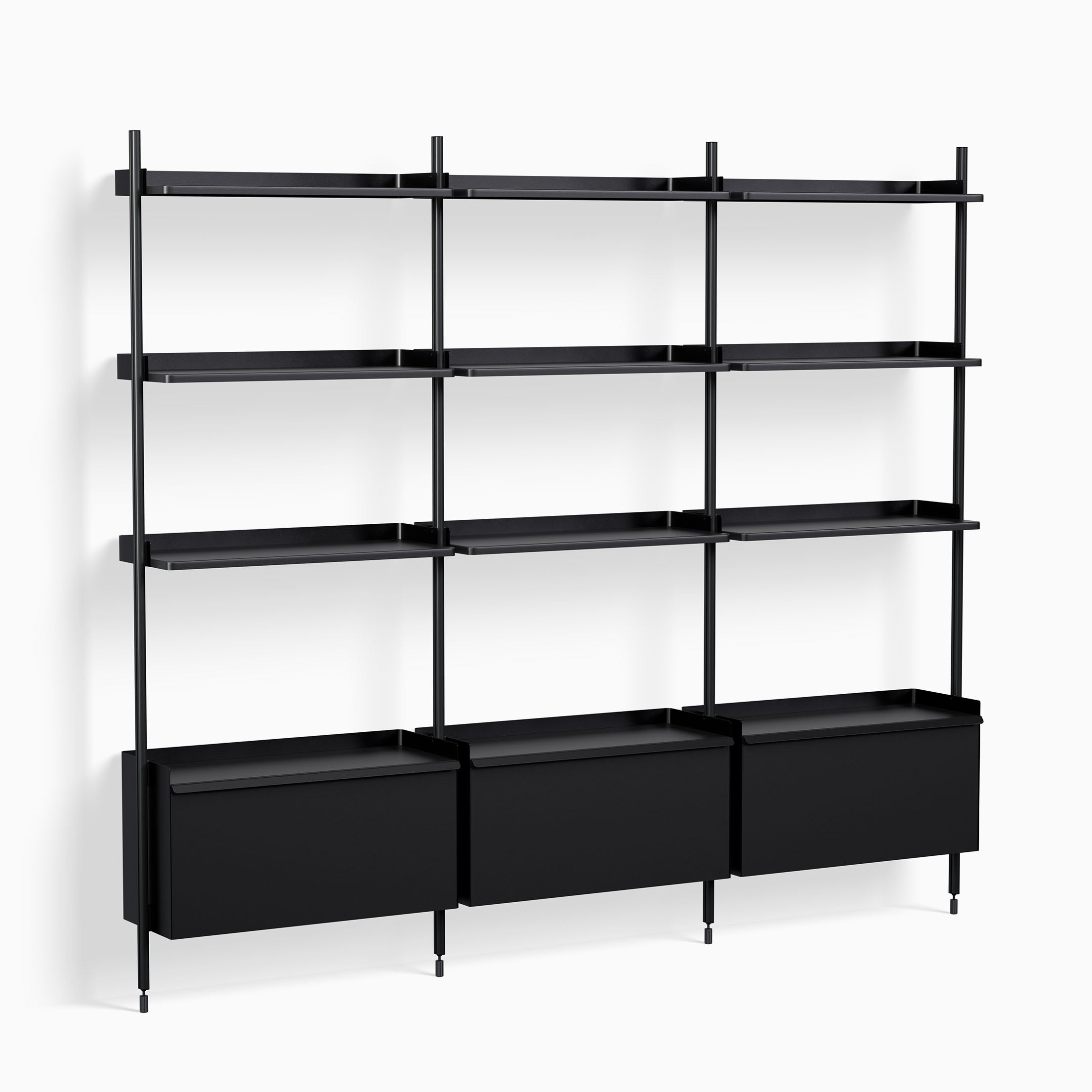 HAY Pier System 133 Black Steel with Black Aluminum Profile