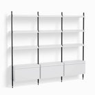 HAY Pier System 133 White Steel with Black Aluminum Profile
