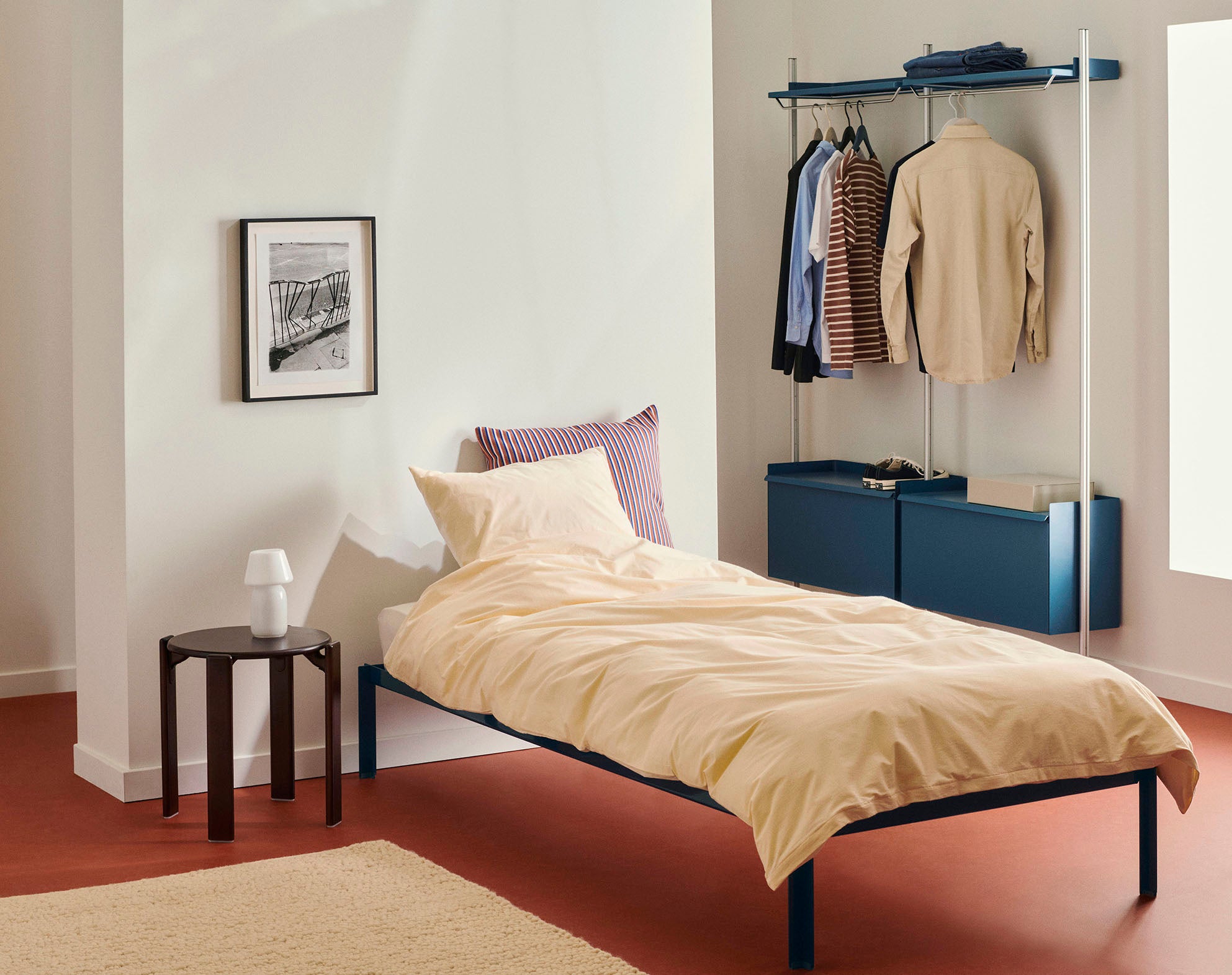 HAY Pier System 133 Blue Steel with Clear Aluminum Profile