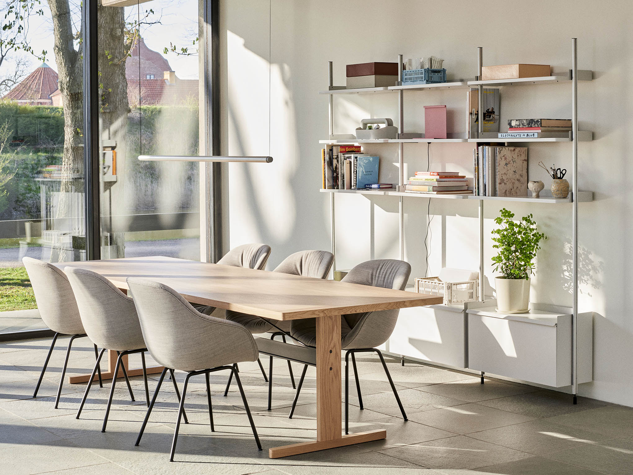 HAY Pier System 133 White Steel with White Aluminum Profile