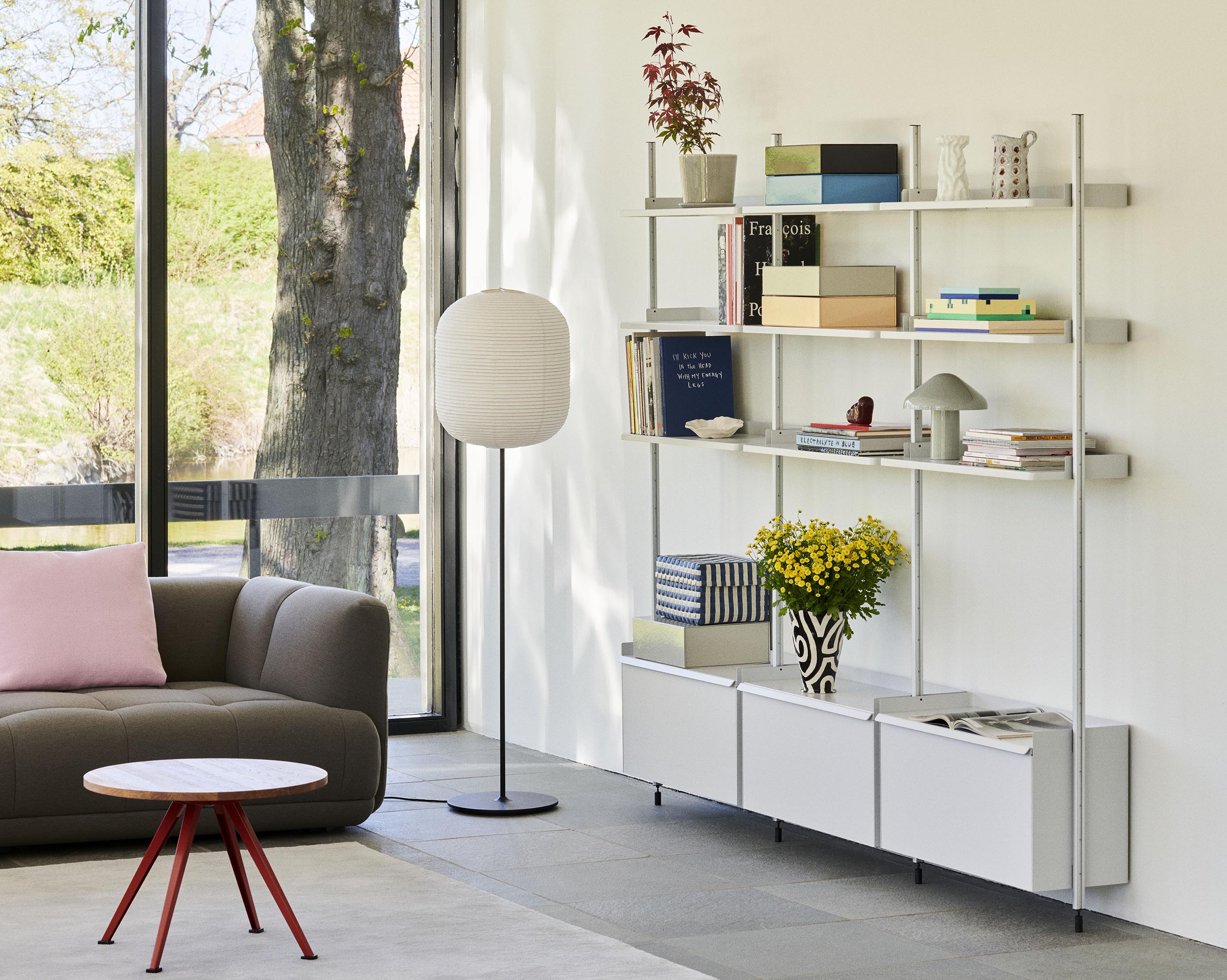 HAY Pier System 133 White Steel with White Aluminum Profile