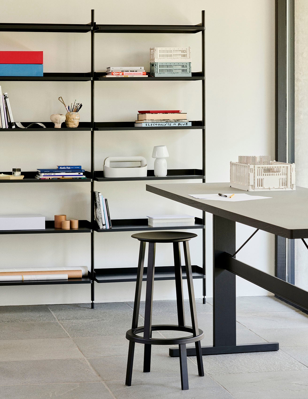 HAY Revolver Bar Stool High Black