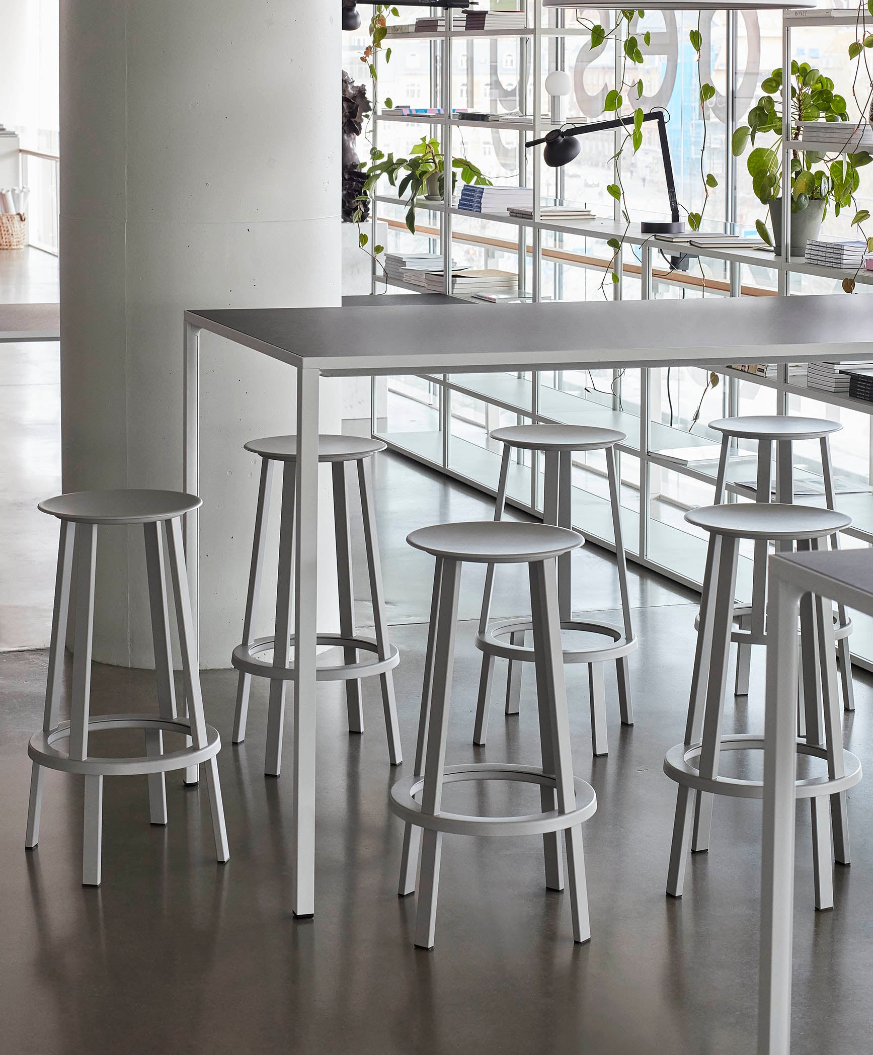 HAY Revolver Bar Stool high Sky Grey
