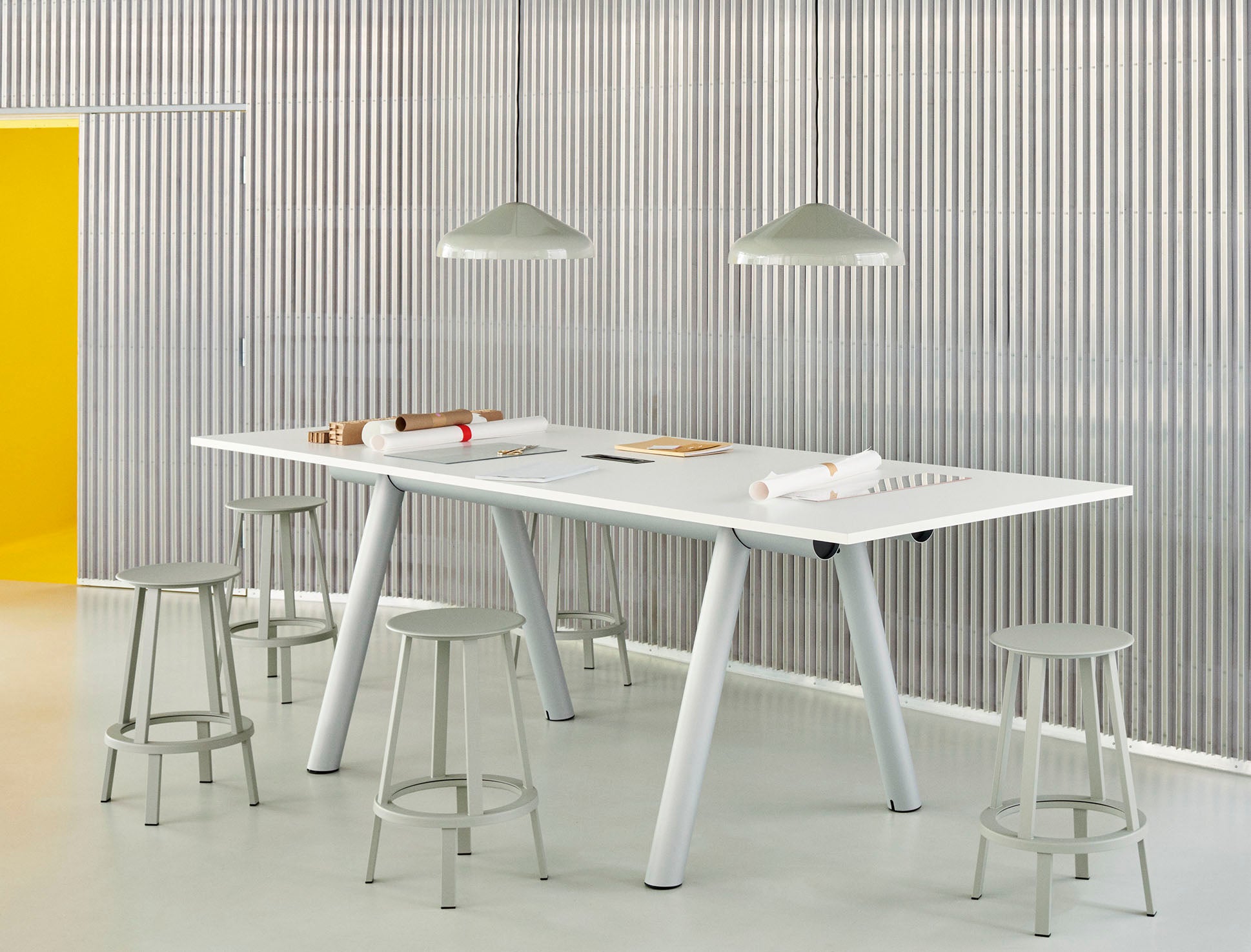 HAY Revolver Bar Stool Low Sky Grey