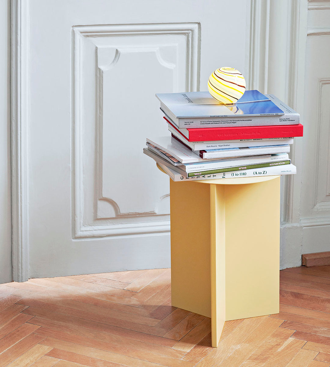定価42,900円 HAY SLIT TABLE HIGH YELLOW HAY Slit table, 35 cm, high, light yellow | Finnish Design Shop