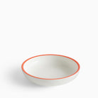 HAY Sobremesa Serving Bowl Small White with Red Rim
