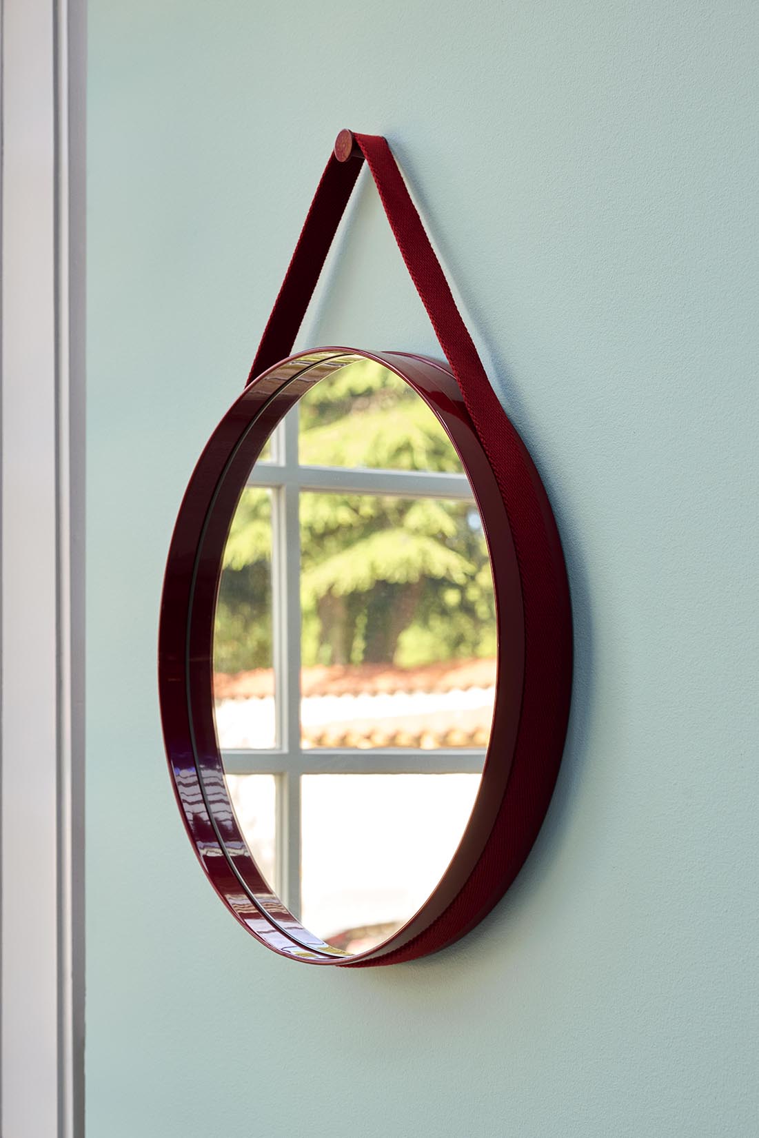 HAY Strap Mirror 50cm Red