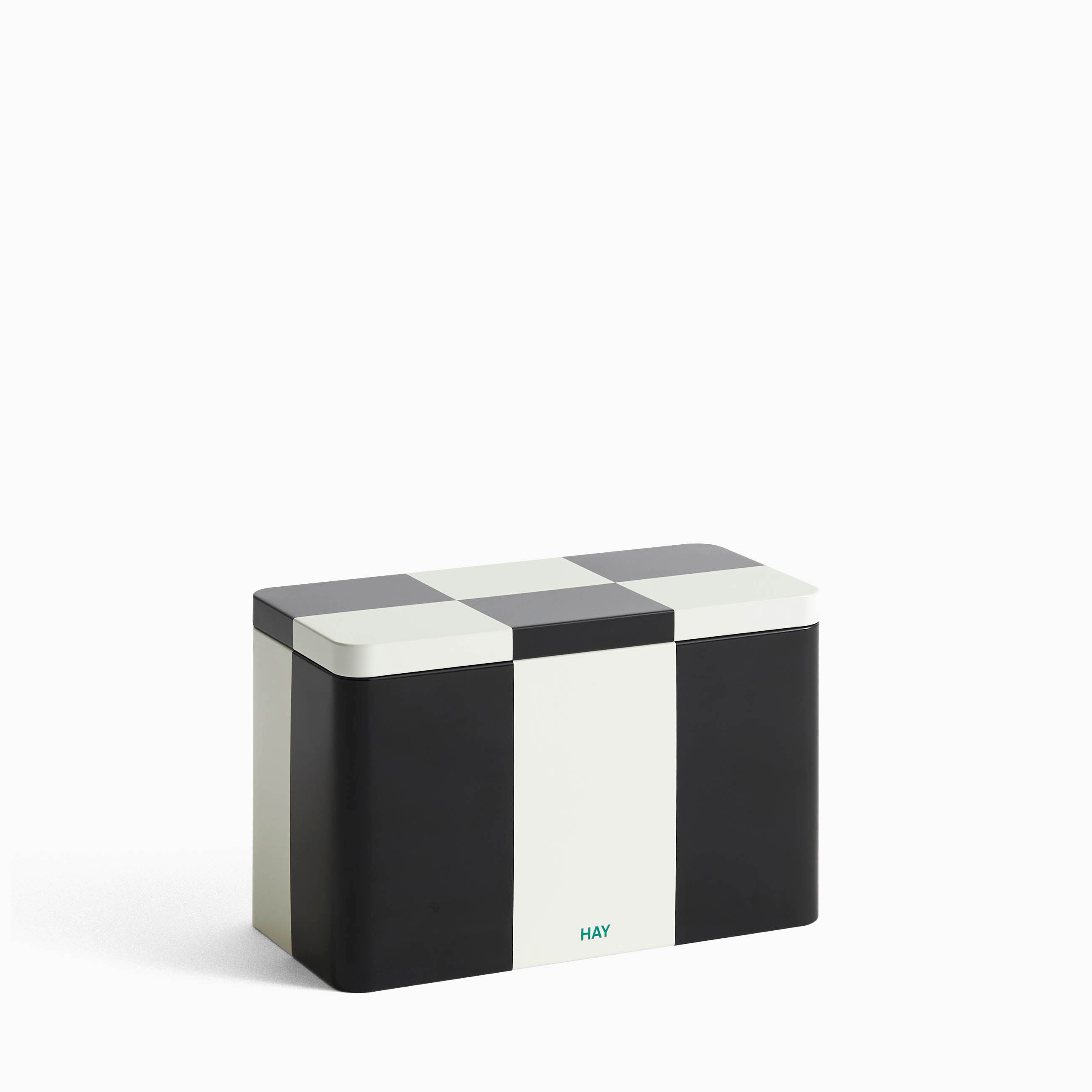 HAY Tin Container Medium Black Off-White