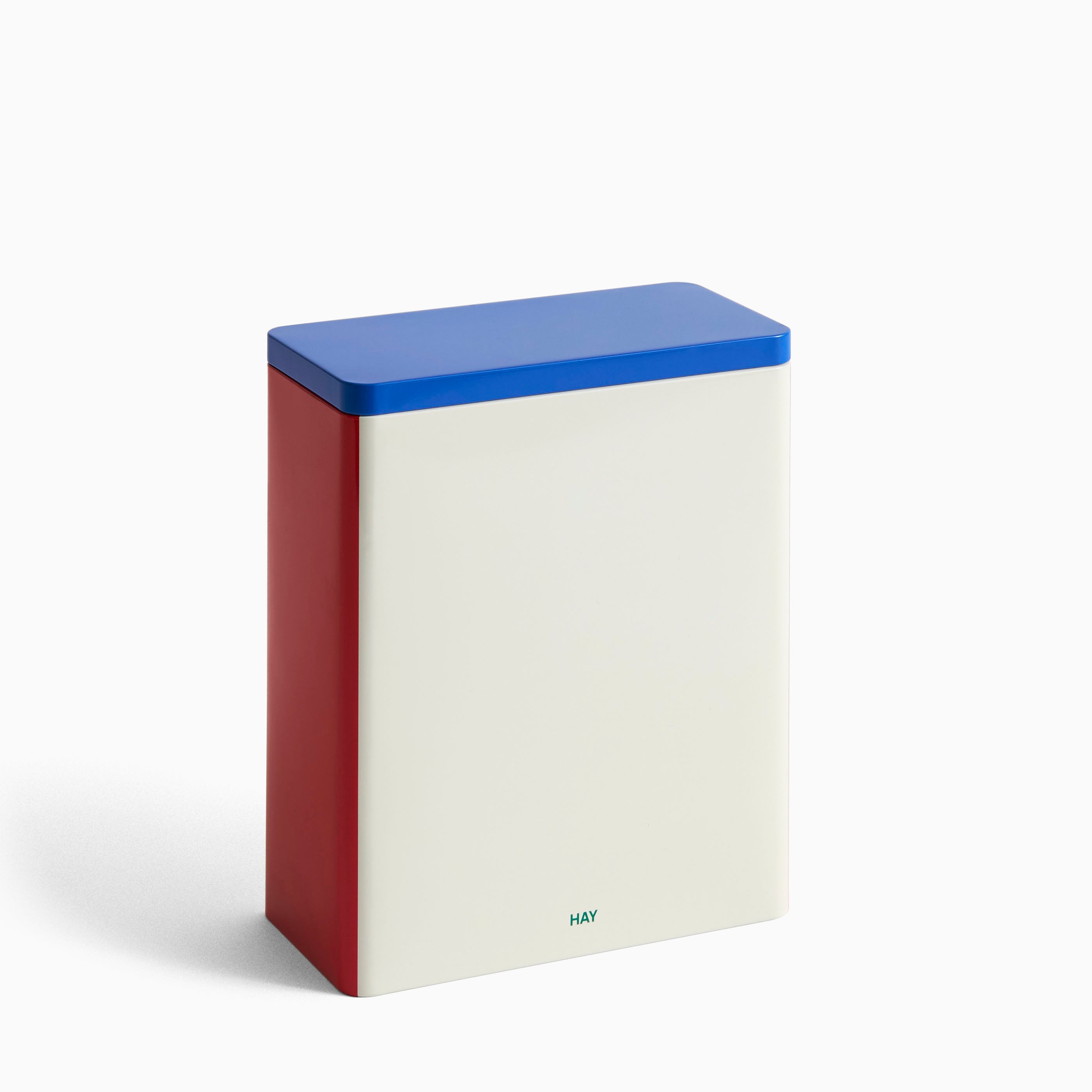 HAY Tin Container XL - Off-White/Blue/Red