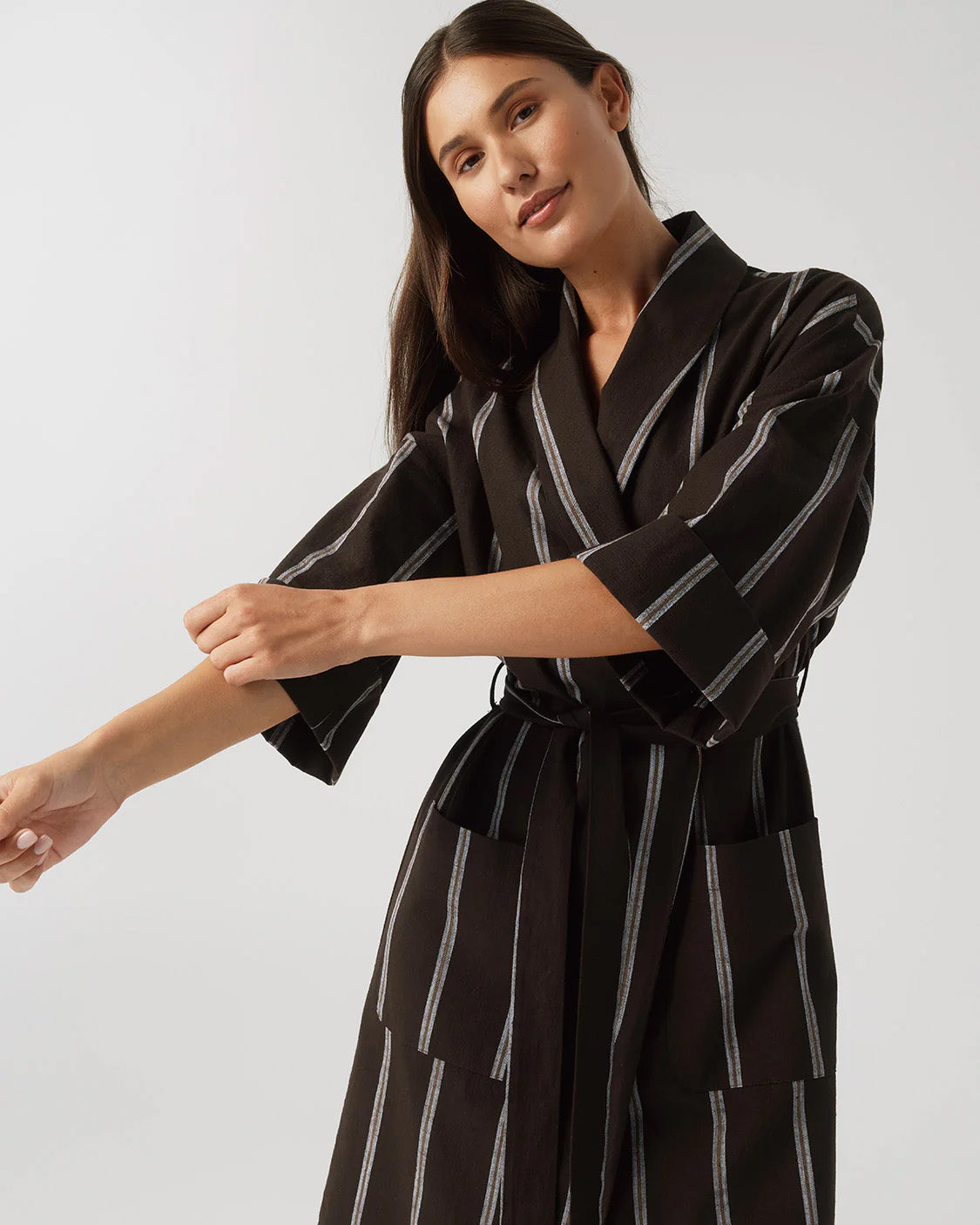 Hommey Ramie Robe Chocolate