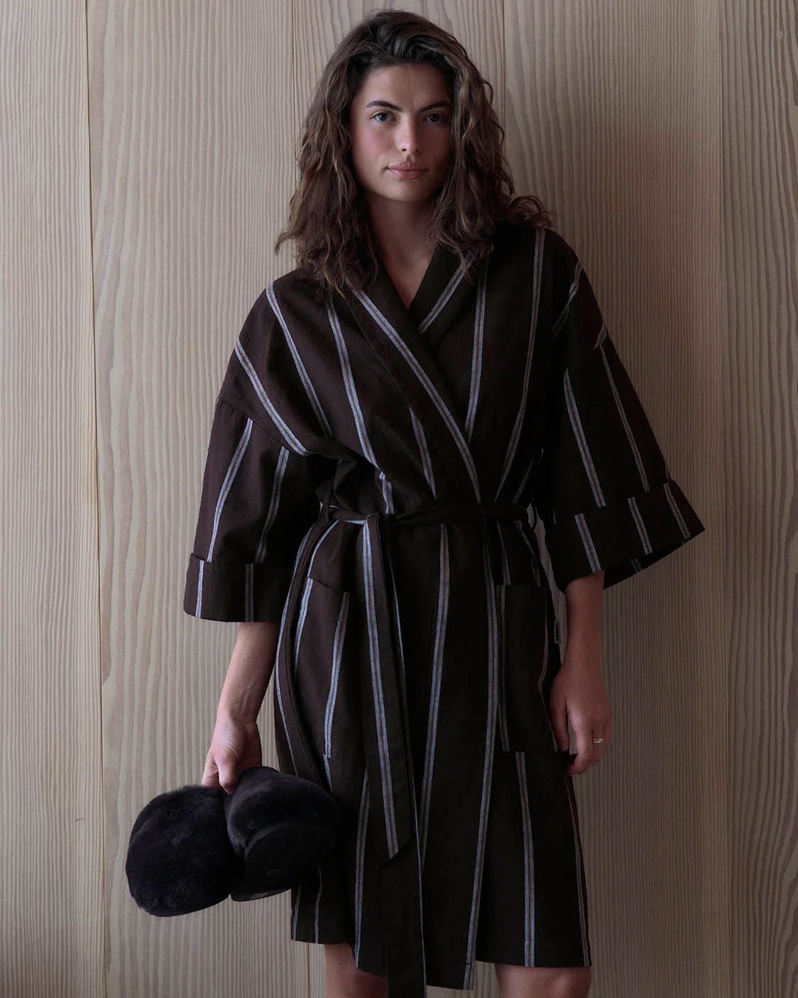 Hommey Ramie Robe Chocolate