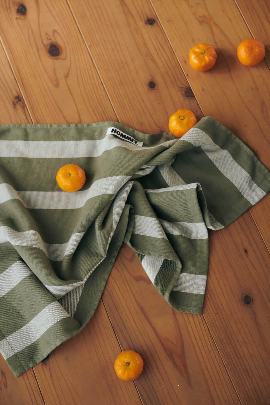 Hommey Tea Towel - Matcha Stripes