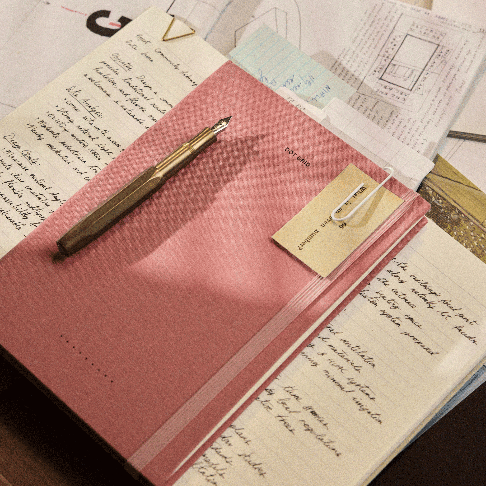 Studio Milligram Linen Bound A5 Notebook Dot Grid