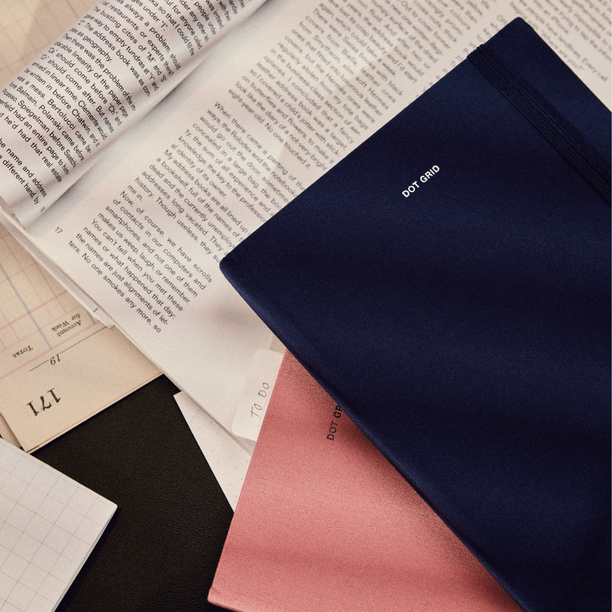 Studio Milligram Linen Bound A5 Notebook Dot Grid