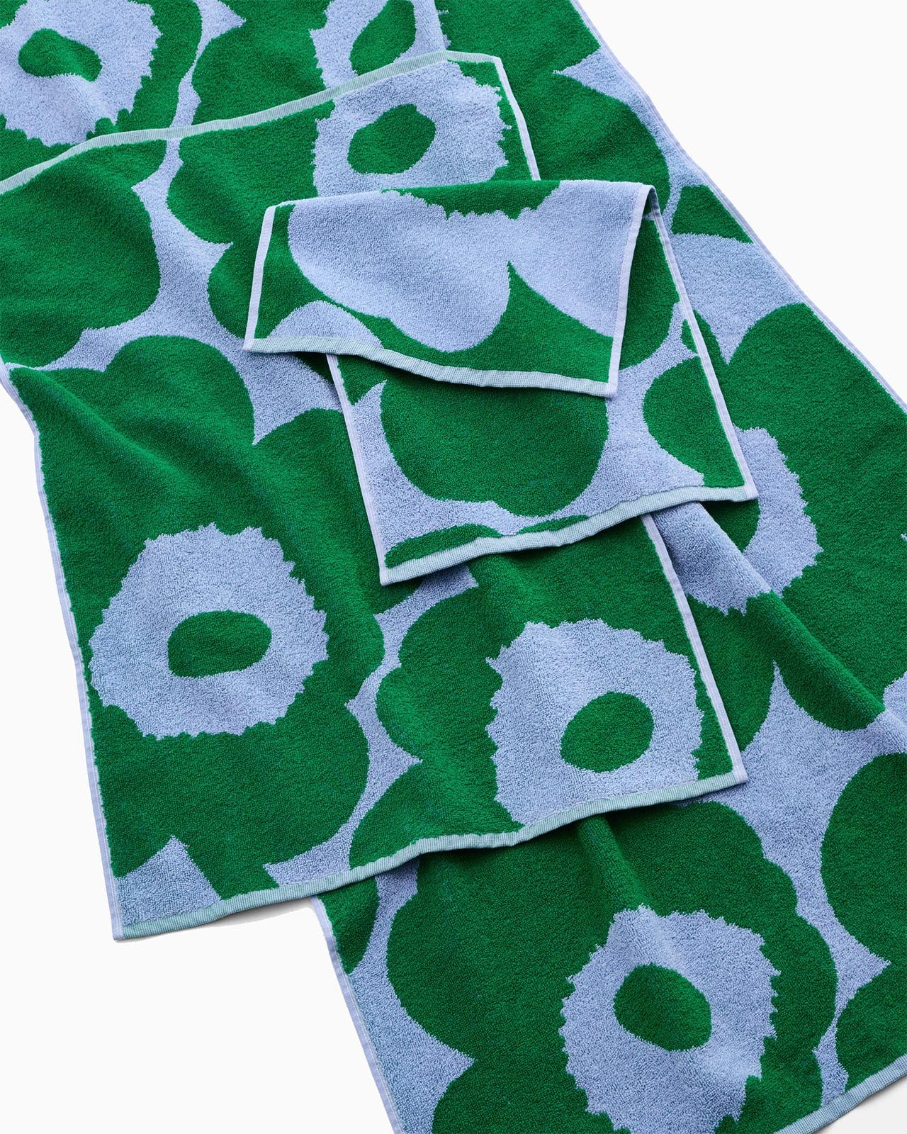 Marimekko Unikko Bath Towel - Light Blue/Green