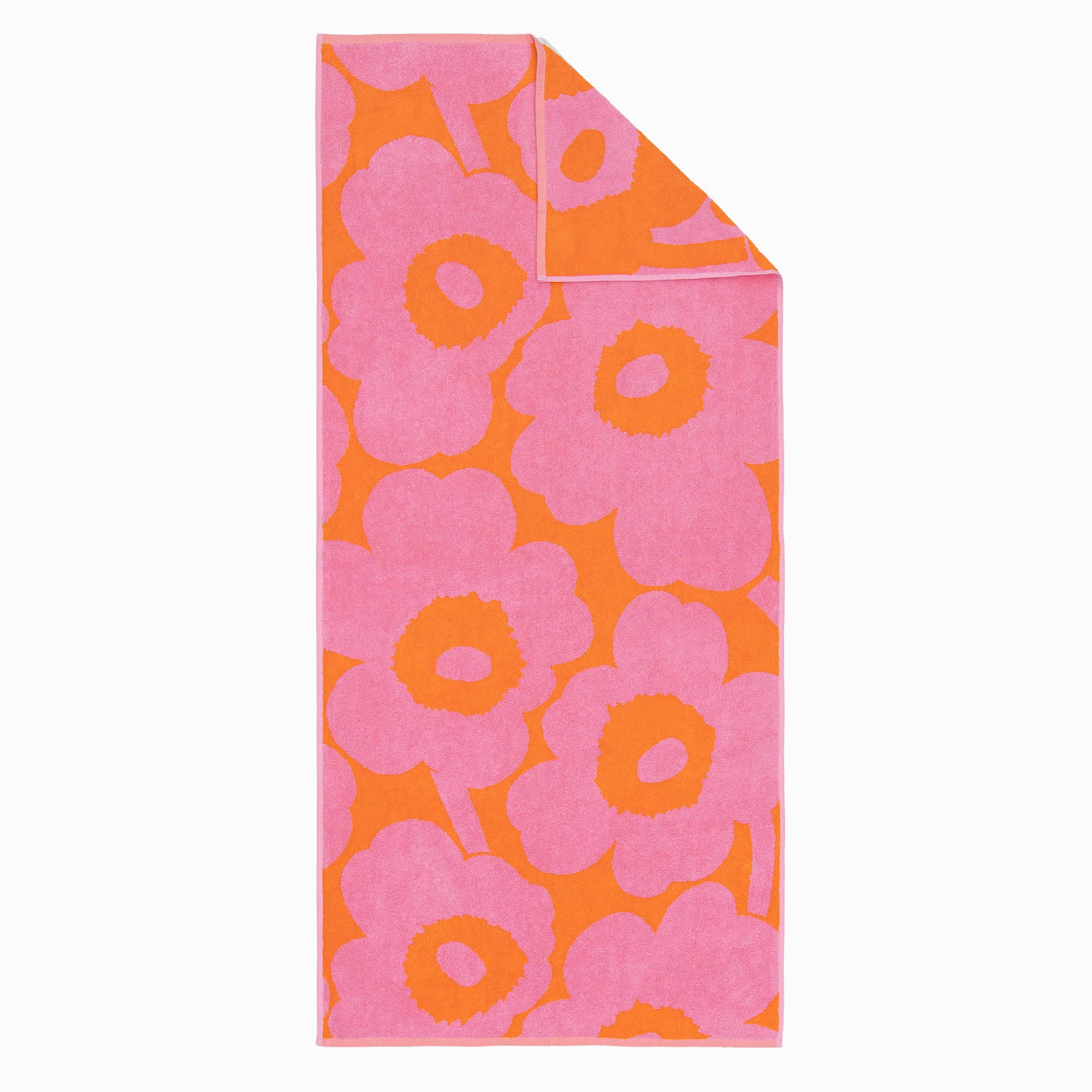 Marimekko Unikko Bath Towel - Pink/Orange