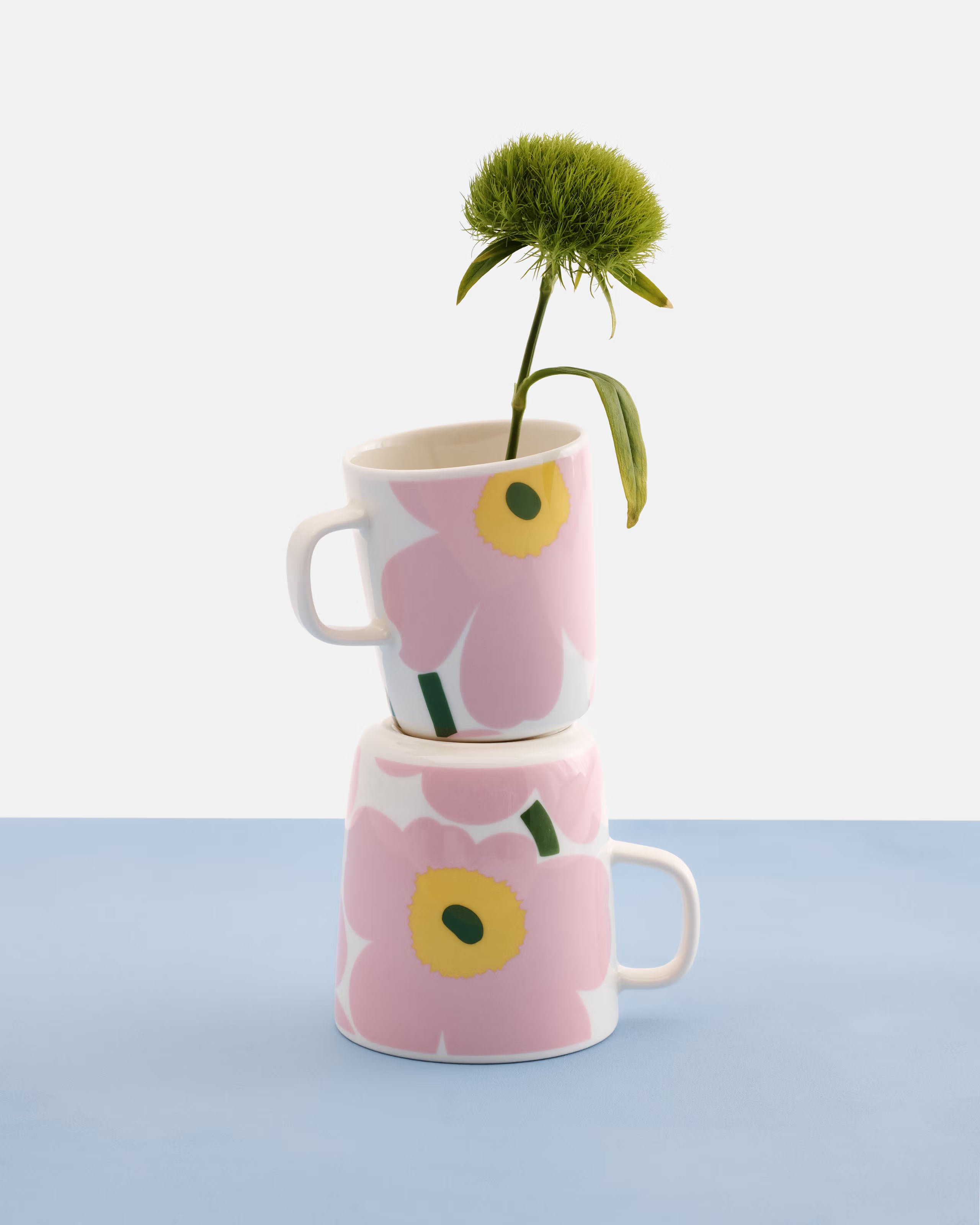 Marimekko Oiva / Unikko Mug 400ml - White/Pink/Light Yellow/Green