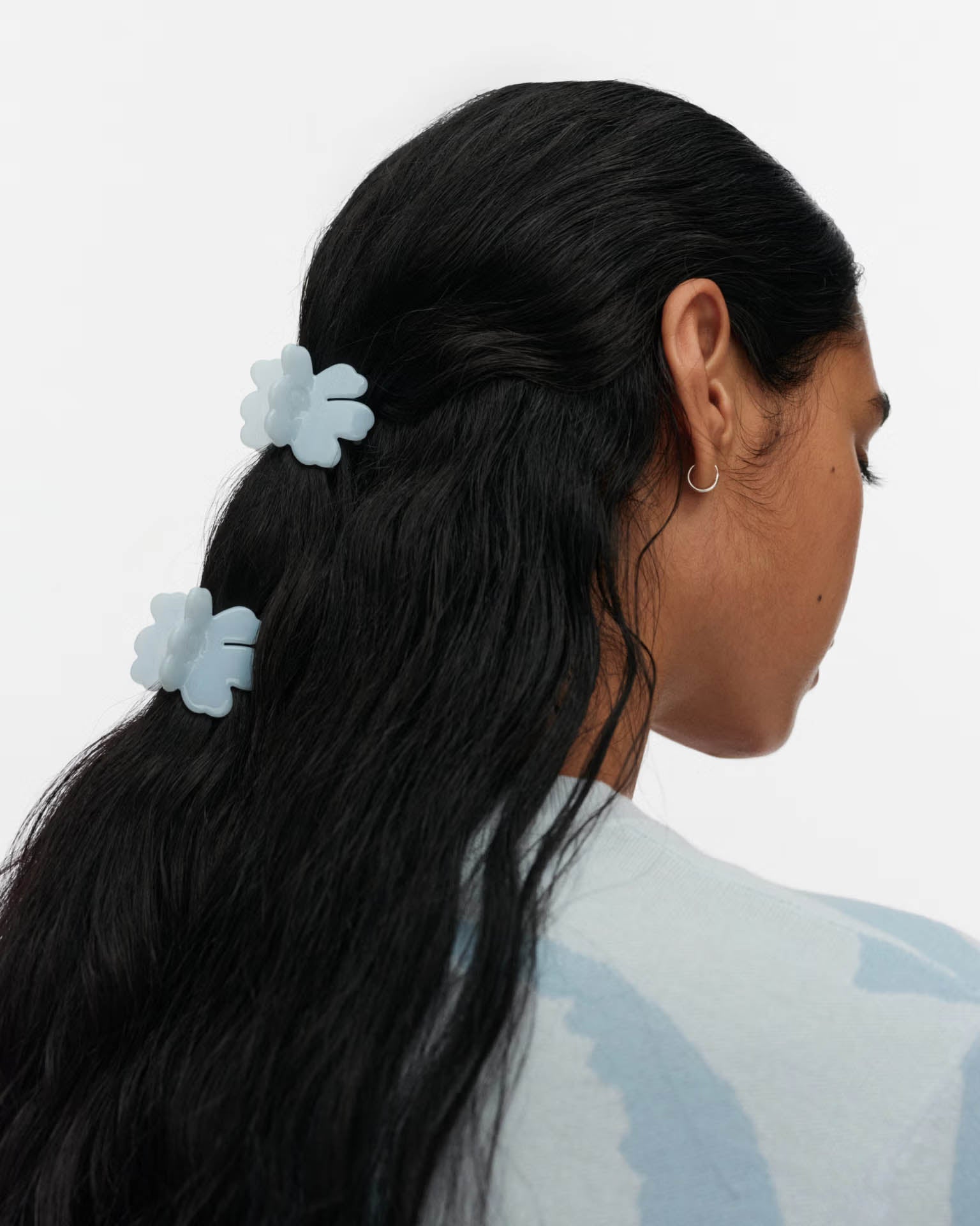 Marimekko Nano Unikko Hair Clip Set - Light Blue