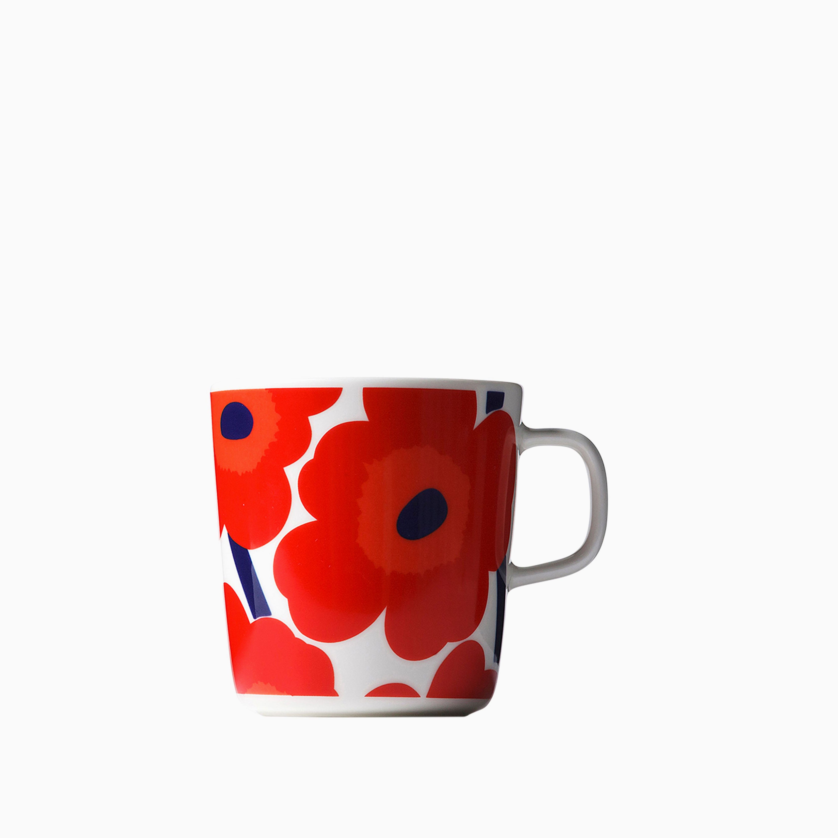Marimekko Oiva / Unikko Mug 400ml (White/Red)