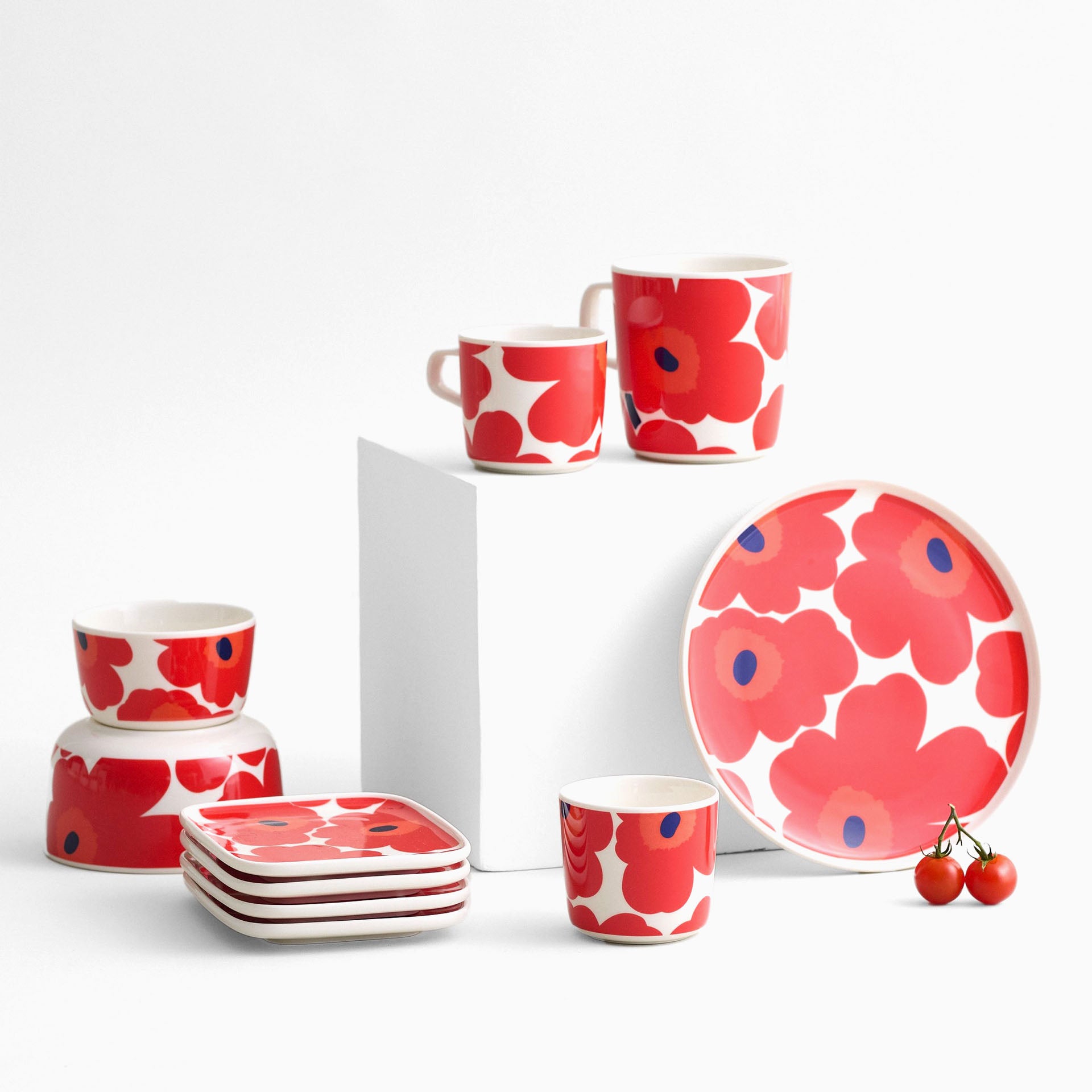 Marimekko Oiva / Unikko Mug 400ml (White/Red)