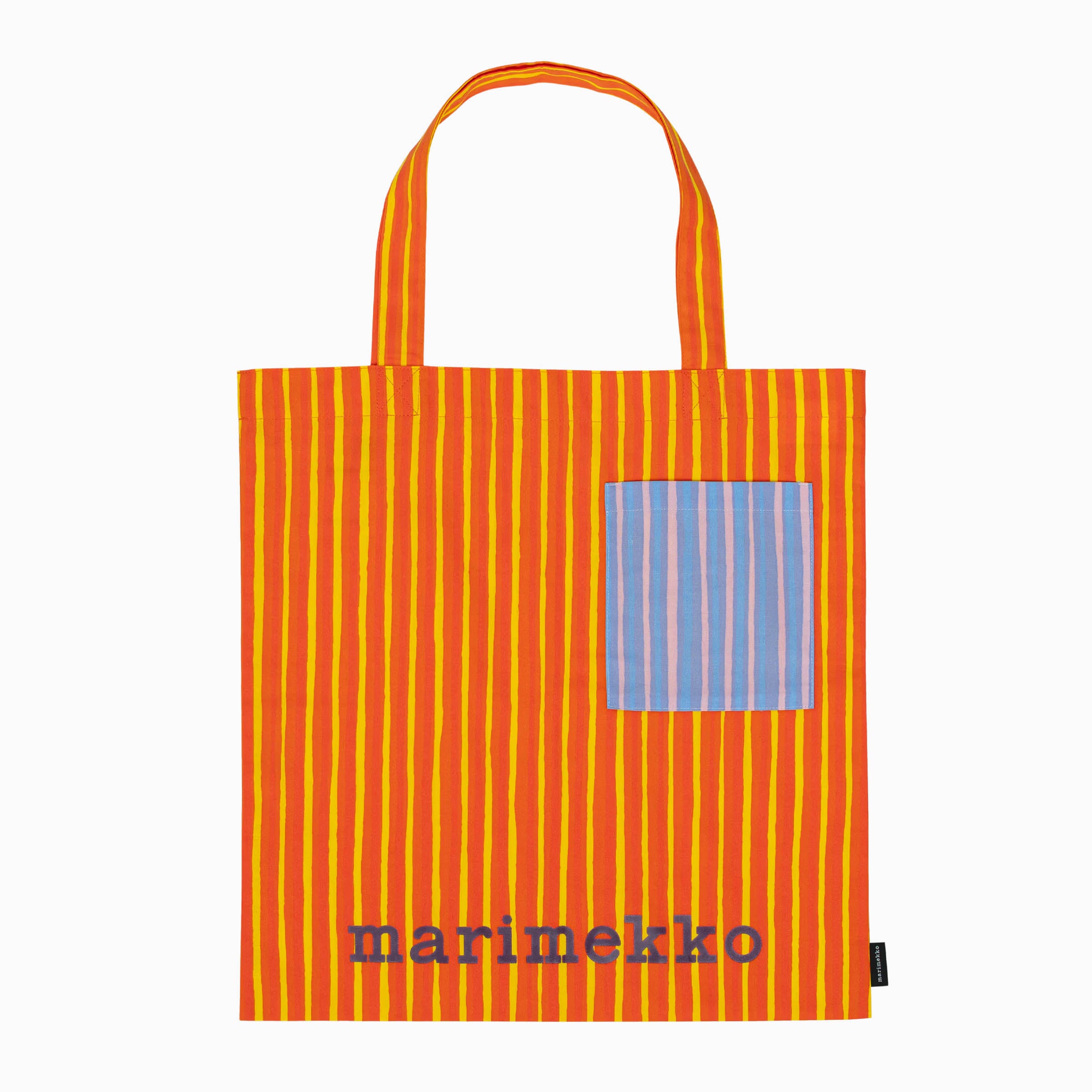 Marimekko Piccolo Bag with Pocket - Orange/Yellow/Light Blue/Pink